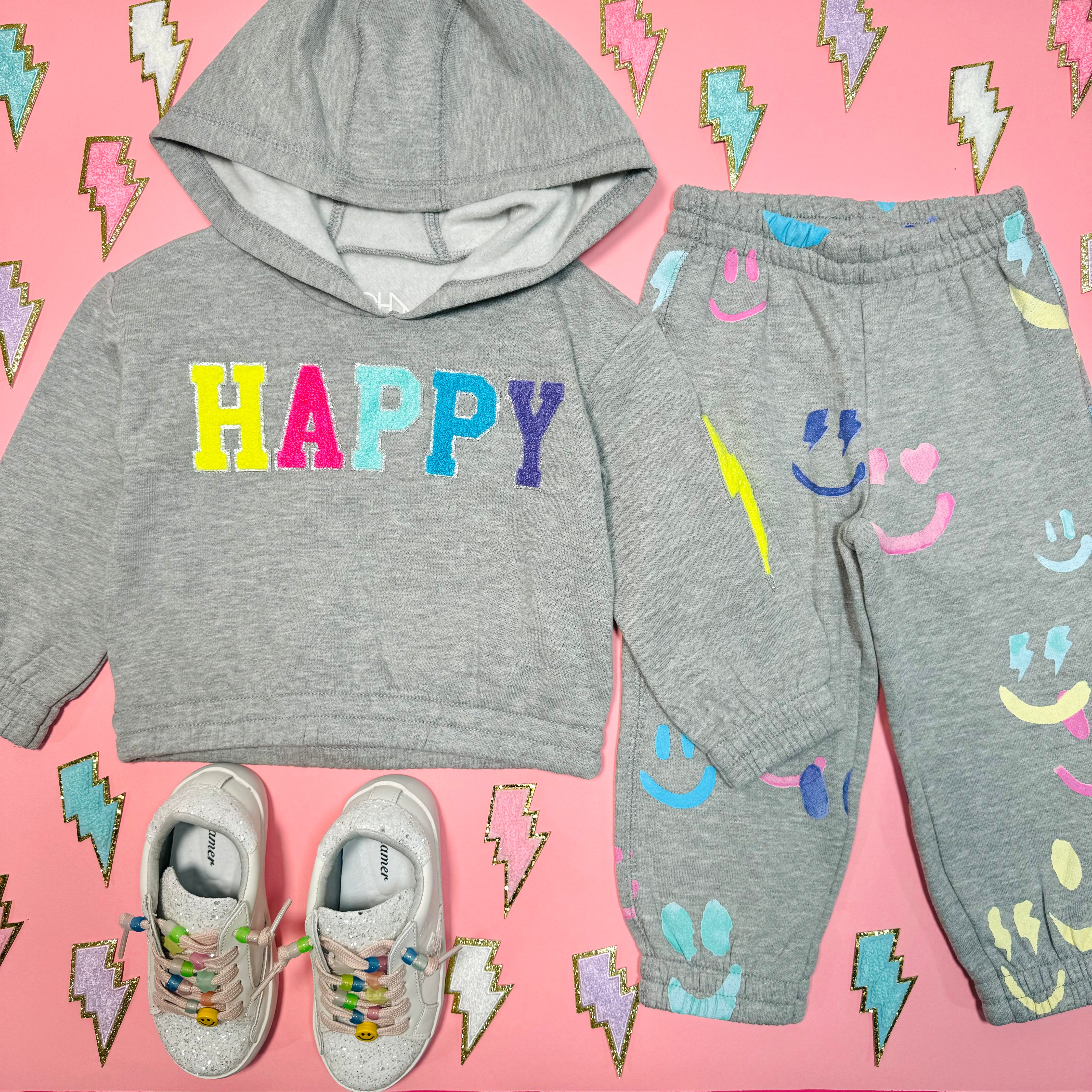 Smiley Daze Sweatpants for Women - Cozy Fleece Lounge Pants with Cute Smiley Face Design | Perfect for Yoga, Home Relaxing & Casual Outfits