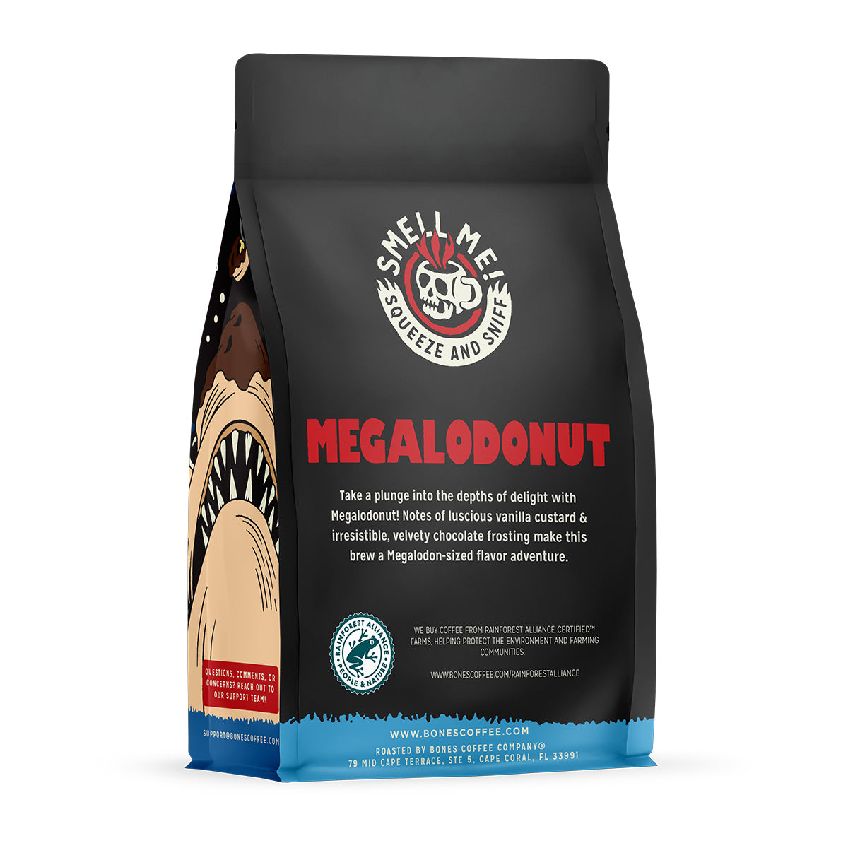 Megalodonut 12oz Stainless Steel Water Bottle - Insulated, Leak Proof, BPA Free - Perfect for Gym, Hiking, Travel & Outdoor Activities