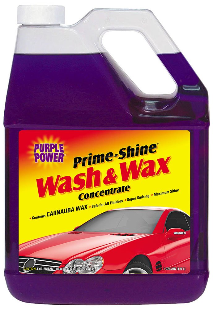 Purple Power 9220P Prime-Shine Wash and Wax - 1 Gallon Car Detailing Solution for Shiny Vehicles - Perfect for Cars, Trucks & Motorcycles