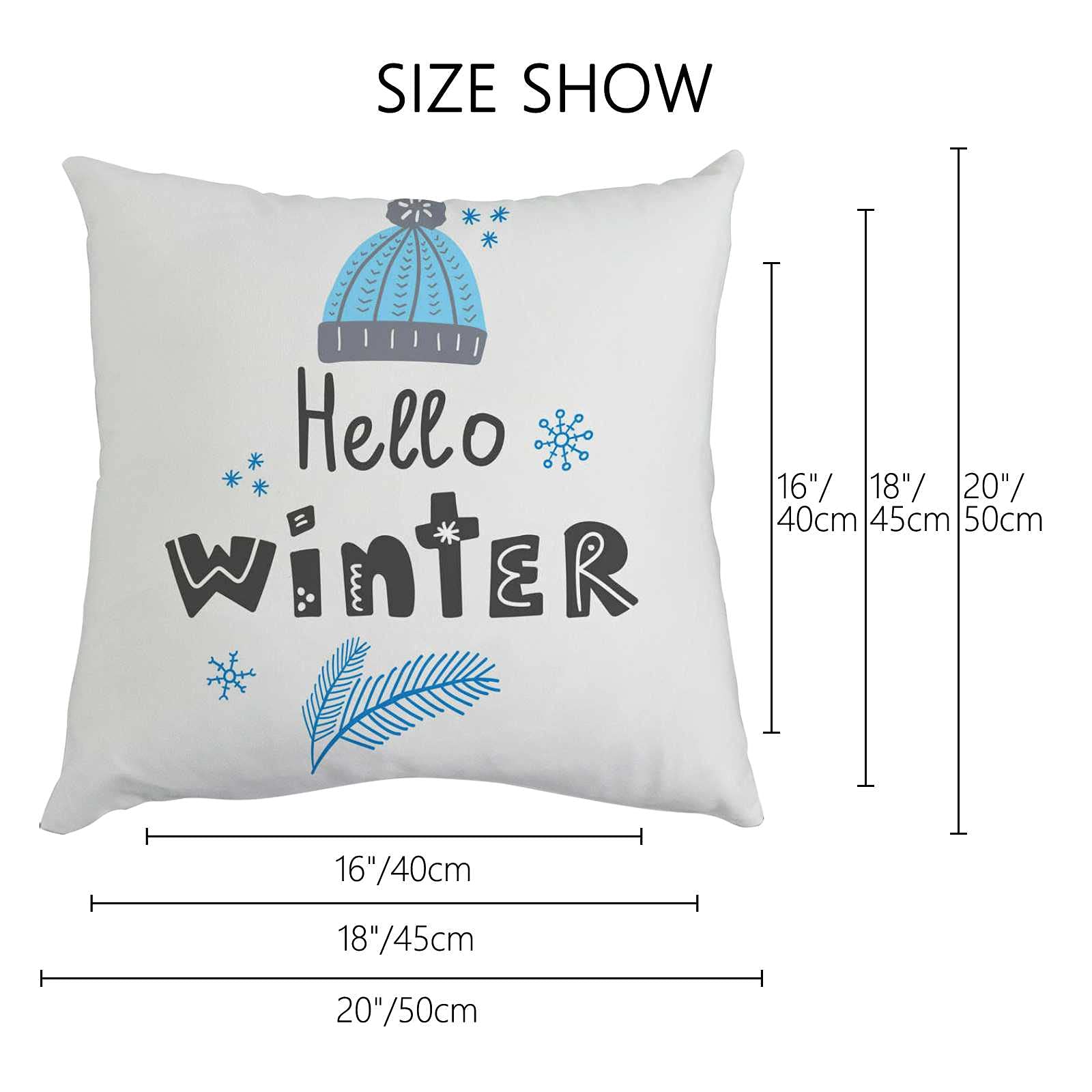 Vantaso Snowflake Throw Pillow Cover 18x18 Inch - Soft Winter Holiday Decorative Cushion Case with Zipper for Sofa, Couch & Bedroom - Perfect for Christmas Decor, Cozy Home & Seasonal Gift