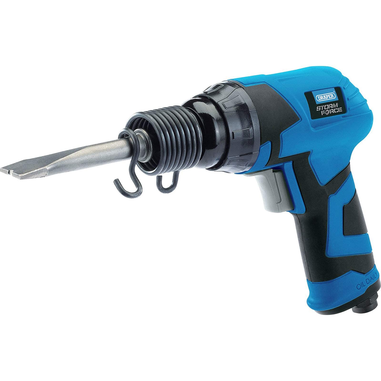Draper 65142 Storm Force Composite Air Hammer and Chisel Kit - Heavy Duty Pneumatic Tool for Metalworking & Demolition (Blue, 6.0x17.4x15.4 cm) - Perfect for Auto Repair, Construction & DIY Projects