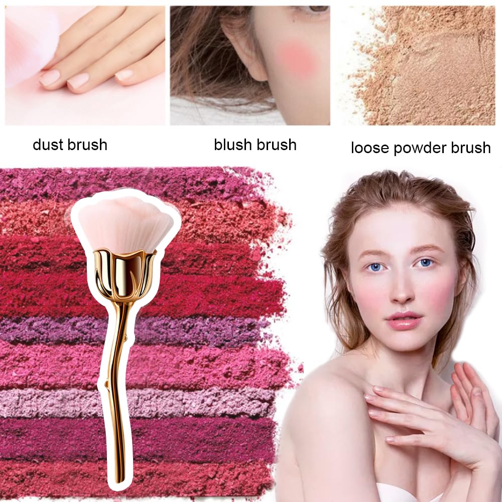 Soft Fluffy Loose Powder Brush for Highlighting, Foundation & Mineral Makeup - Perfect for Liquid & Powder Blending (Ideal for Professional Makeup Artists & Everyday Beauty Routines)