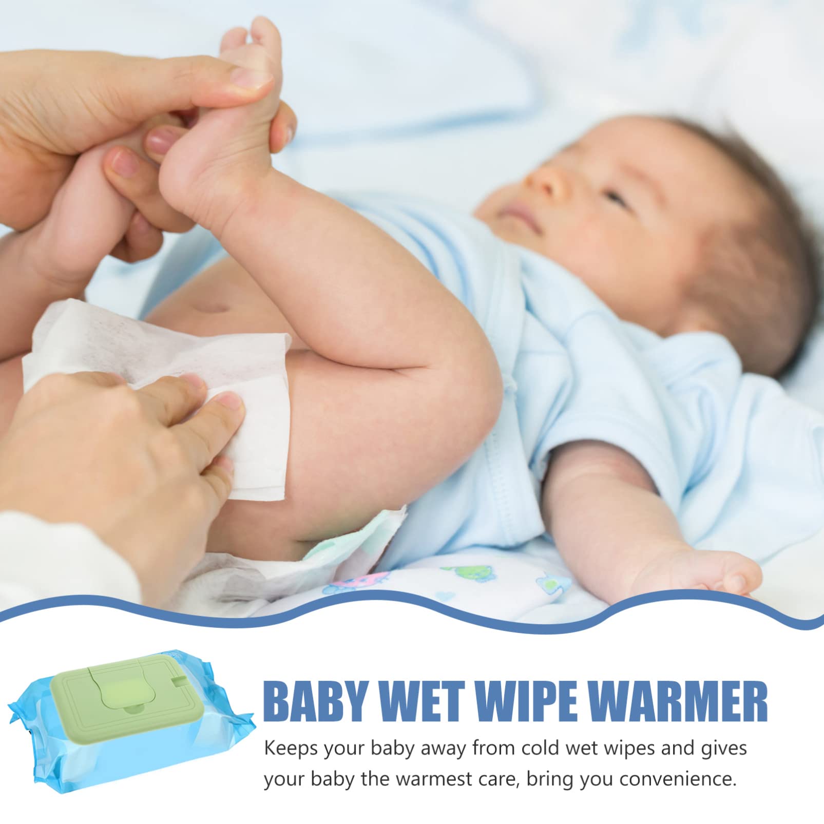 **Portable Baby Wipe Warmer for Newborns - Green | Soft & Gentle Heated Wipes for Diaper Changes at Home & Travel**