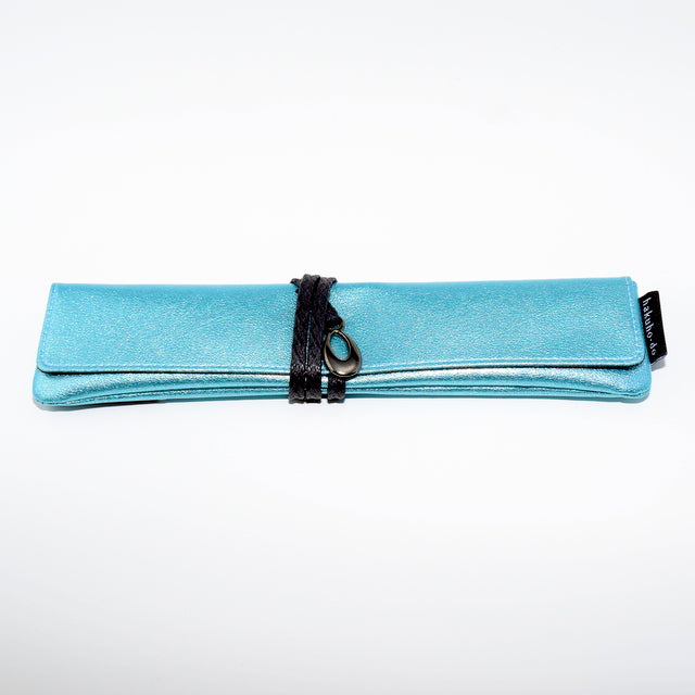 Po800Sb Single Portable Enameled Case - Sky Blue [HB1363] | Compact Travel Organizer for Jewelry, Makeup & Small Accessories