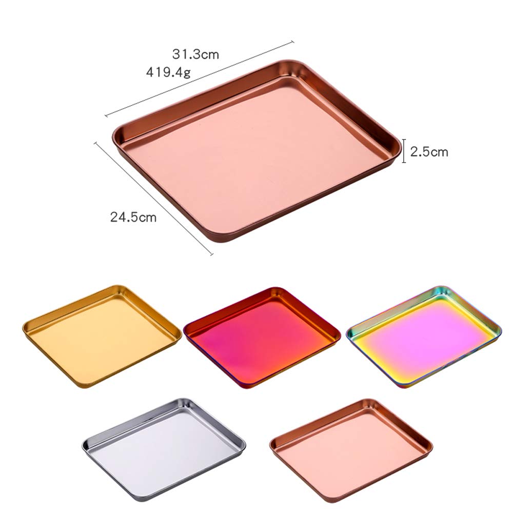 Premium Stainless Steel Serving Tray - 12.3