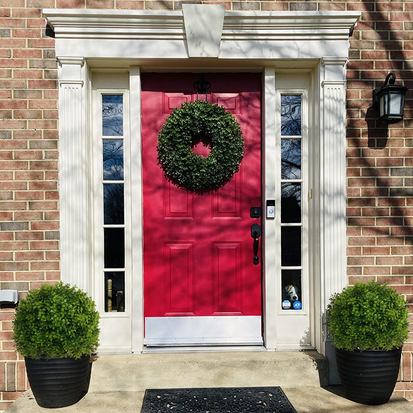 Premium Artificial Boxwood Topiary Ball Trees - Set of 2 (22