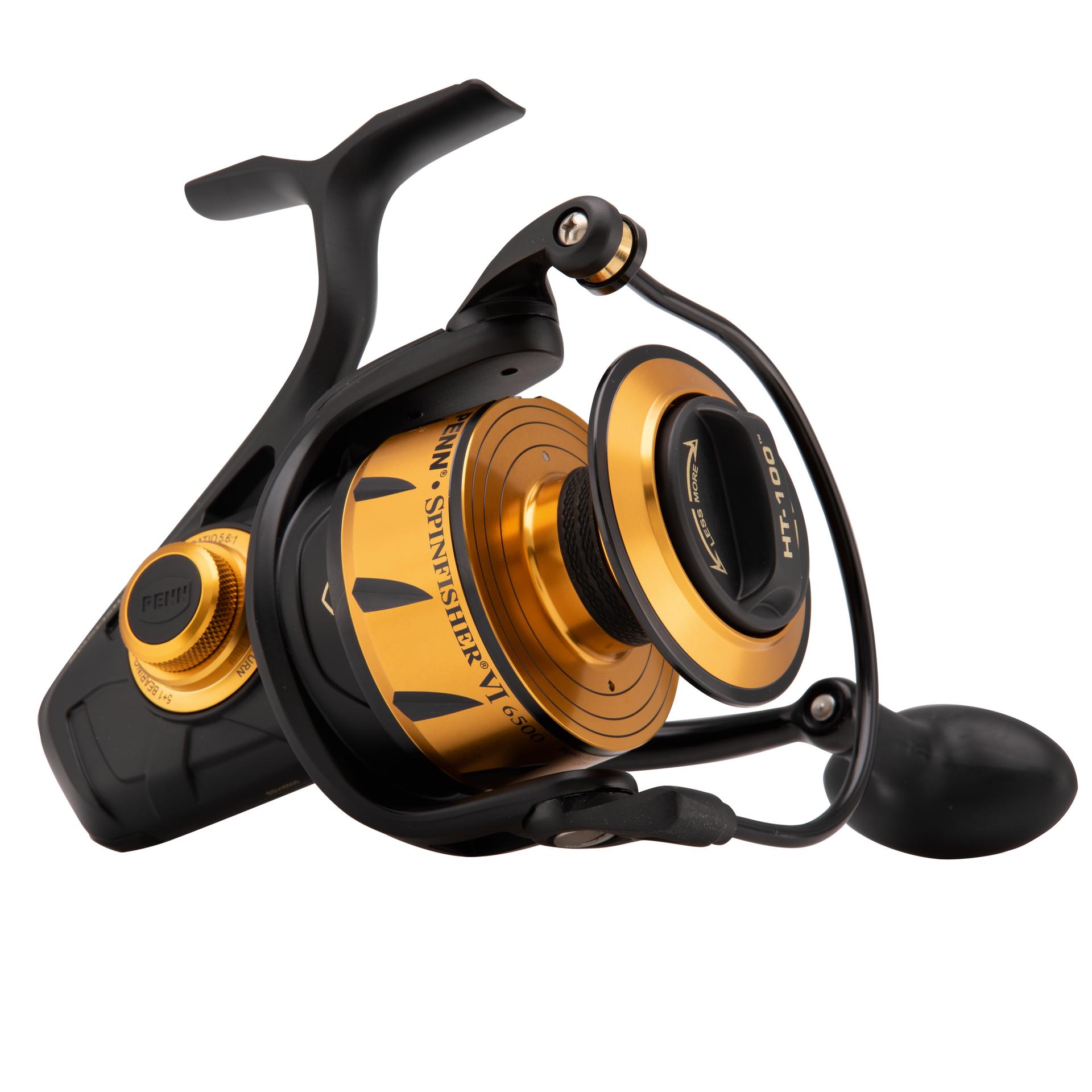 Penn Spinfisher VI Spinning Fishing Reel - Saltwater & Freshwater, 6+1 Shielded Bearings, HT-100 Drag System - Perfect for Surf Fishing, Pier Fishing & Offshore Angling