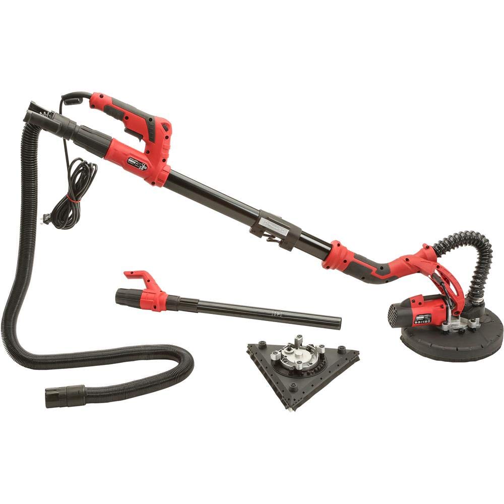 Grizzly Industrial T1239 - Professional Drywall Sander with Vacuum Attachment | Dust-Free Wall Sanding Tool for Home Renovation & Construction Projects
