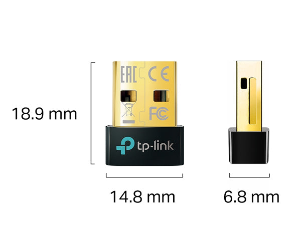 Bluetooth 5.0 Nano USB Adapter for PC/Laptop - Wireless Audio & Data Transfer Dongle - Plug & Play - Compatible with Windows/Mac - Perfect for Headphones, Speakers, Gaming & Office Use