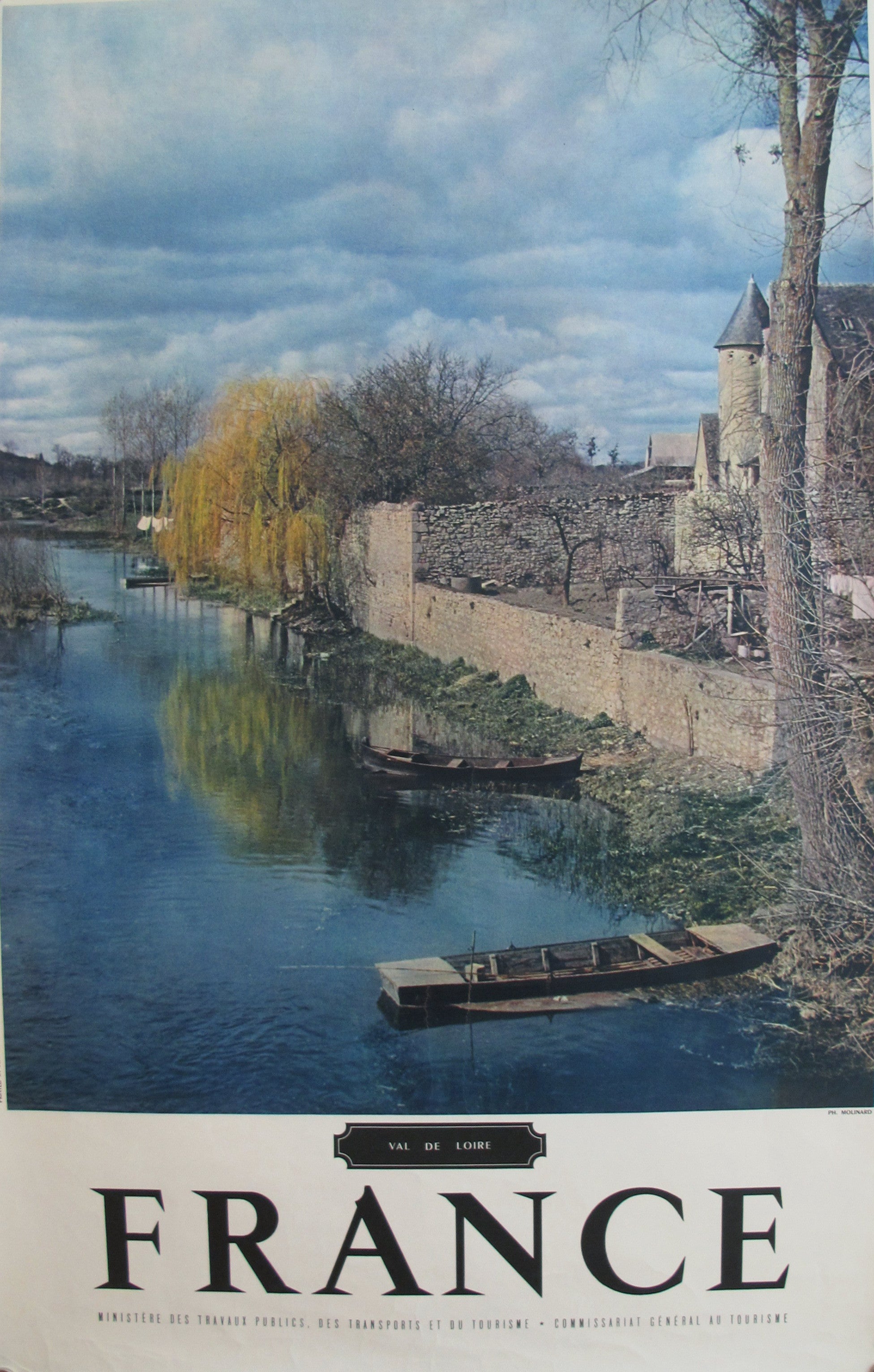 1950s Vintage French Travel Poster - Val de Loire Retro Wall Art | Home Decor, Office & Cafe Wall Decoration for Travel Lovers