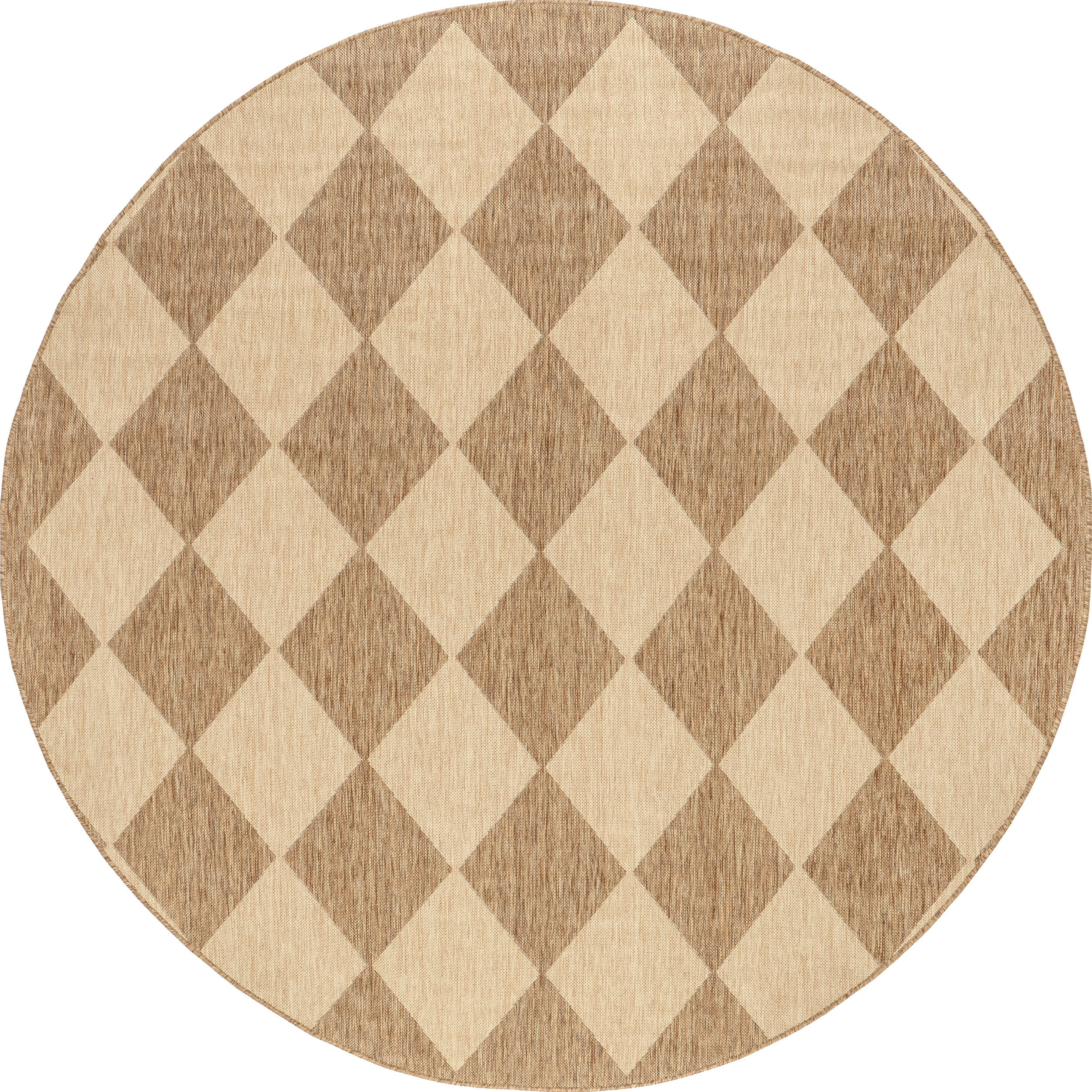 Adelaide Harlequin Indoor/Outdoor Area Rug - Brown Bohemian Style Decorative Carpet for Living Room, Bedroom, Patio & Porch