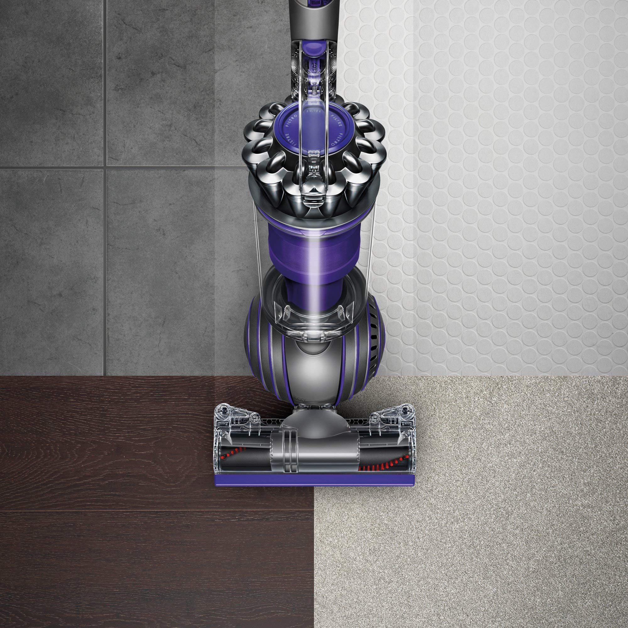 Dyson Ball Animal 2 Upright Vacuum Cleaner - Powerful Suction for Pet Hair & Deep Cleaning | Refurbished Iron/Purple | Perfect for Carpets, Hard Floors & Stairs