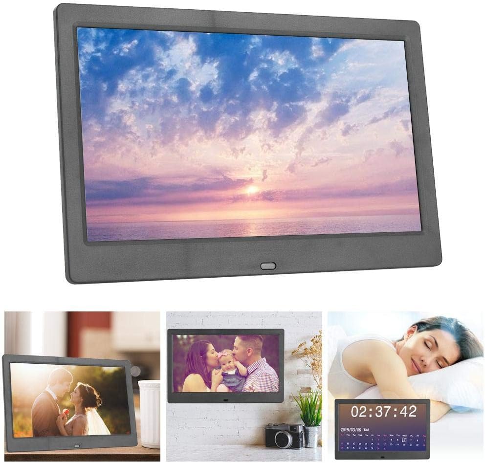 10 Inch Digital Photo Frame with 1024x600 HD TFT Screen - Remote Control, Video/Music Player, Calendar & Alarm Clock - Perfect for Home, Office Decor & Gifts (White) | Ideal for Family Memories, Wall Display & Smart Home Setup