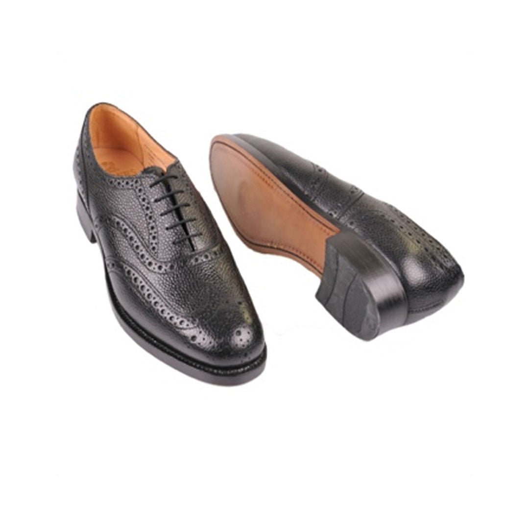 Men's Army Highland Brogues - Classic Military Style Leather Dress Shoes for Formal & Casual Wear - Perfect for Office, Weddings & Outdoor Events