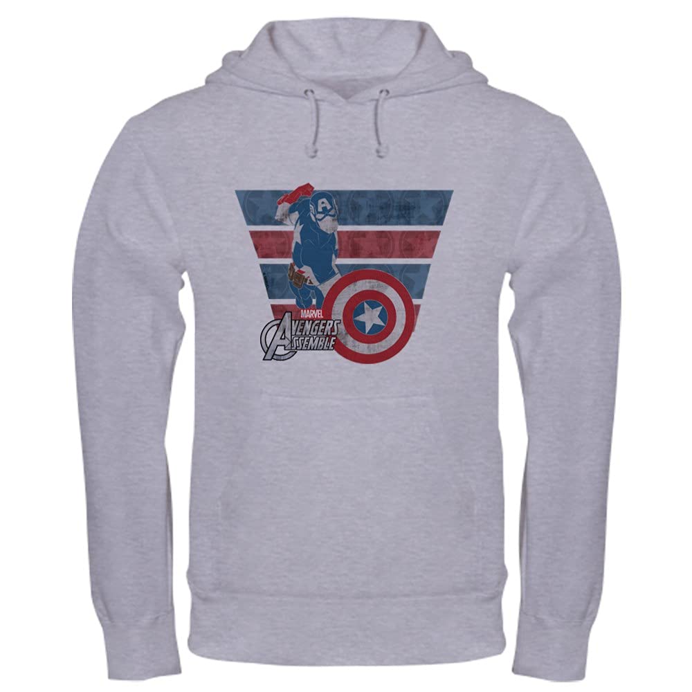 Captain America Hooded Sweatshirt - Marvel Superhero Pullover for Men & Women | Casual Wear, Cosplay & Comic Con Outfits | Soft Cotton Comfort for Everyday & Fandom Fashion