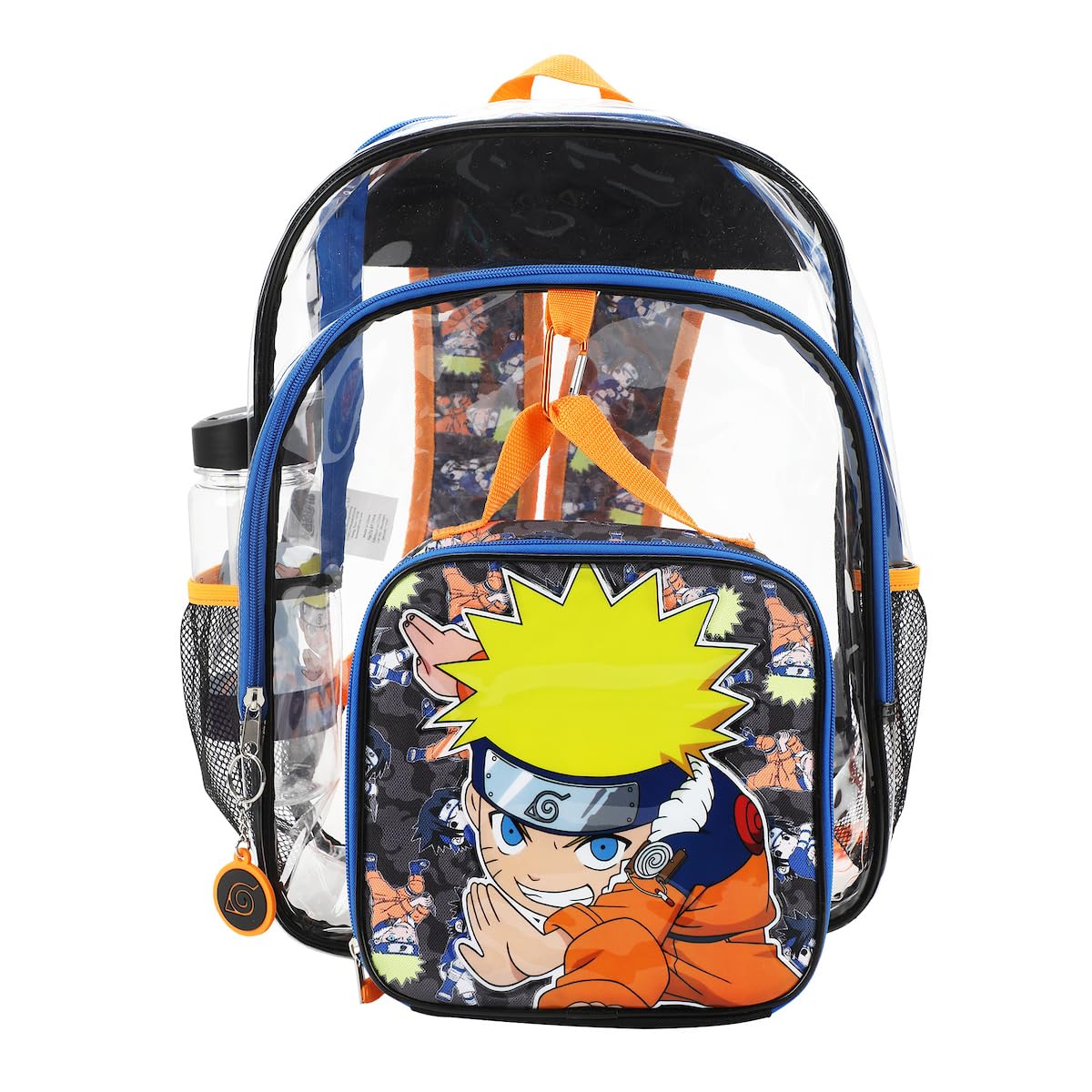 Naruto Anime 5-Piece Backpack Set with Lunch Box & Water Bottle - Perfect for School, Cosplay, and Anime Fans