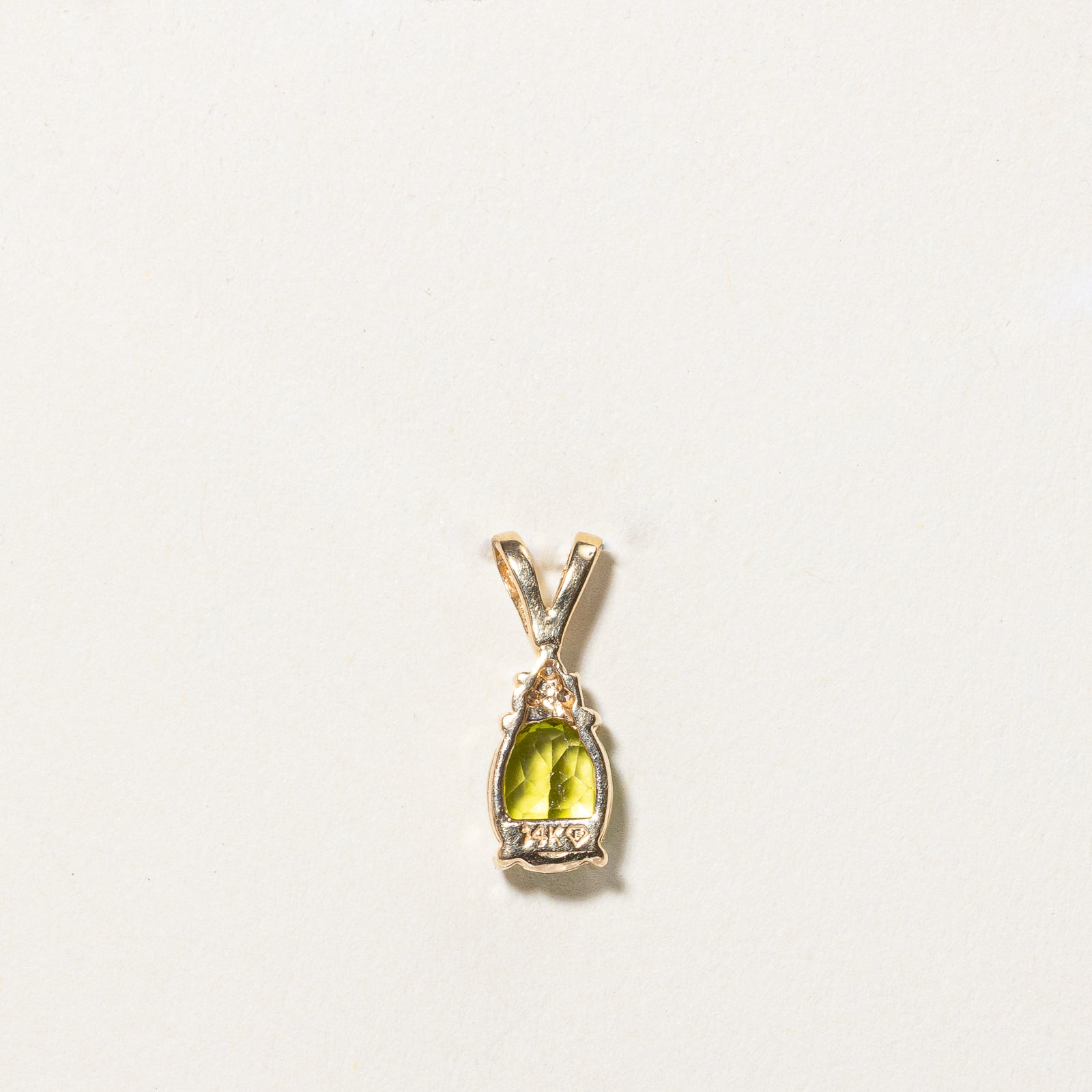 Peridot & Diamond Pendant Necklace - 1.20ct Genuine Peridot & 0.03ctw Real Diamonds - 925 Sterling Silver Jewelry for Women - Perfect for Birthday, Anniversary & Valentine's Day Gifts