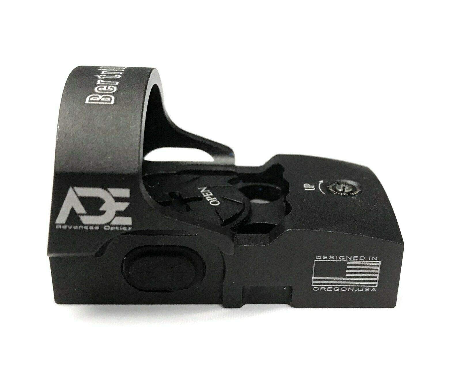 Ade Advanced Optics Bertrillium RD3-013 Red Dot Reflex Sight with Mounting Plate - Compatible with Ruger Mark I, II, III, IV, IV-Lite & Picatinny Rail - Perfect for Pistol Shooting, Hunting & Tactical Applications