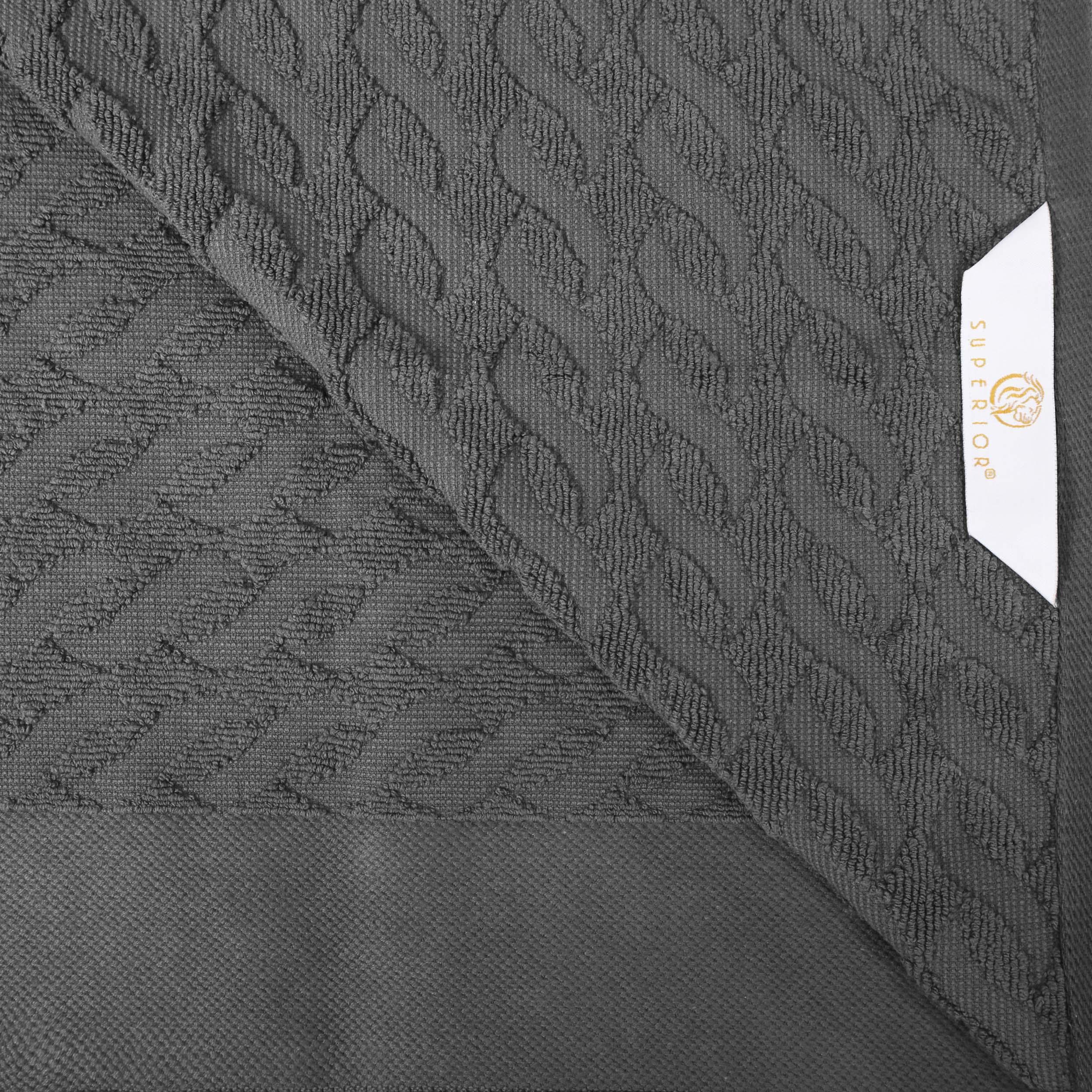 Premium Turkish Cotton Herringbone Jacquard 6-Piece Towel Set - Ultra Soft & Absorbent Bath Towels for Spa, Hotel & Luxury Home Use