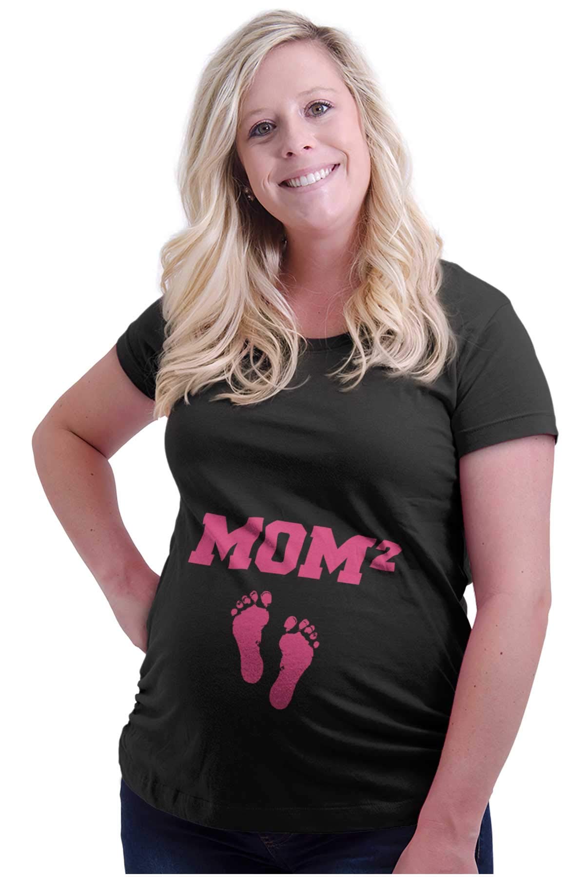 Brisco Brands Women's Maternity Pregnancy Announcement T-Shirt - Soft Cotton Tee for Expecting Moms - Perfect for Baby Showers, Gender Reveals & Maternity Photos