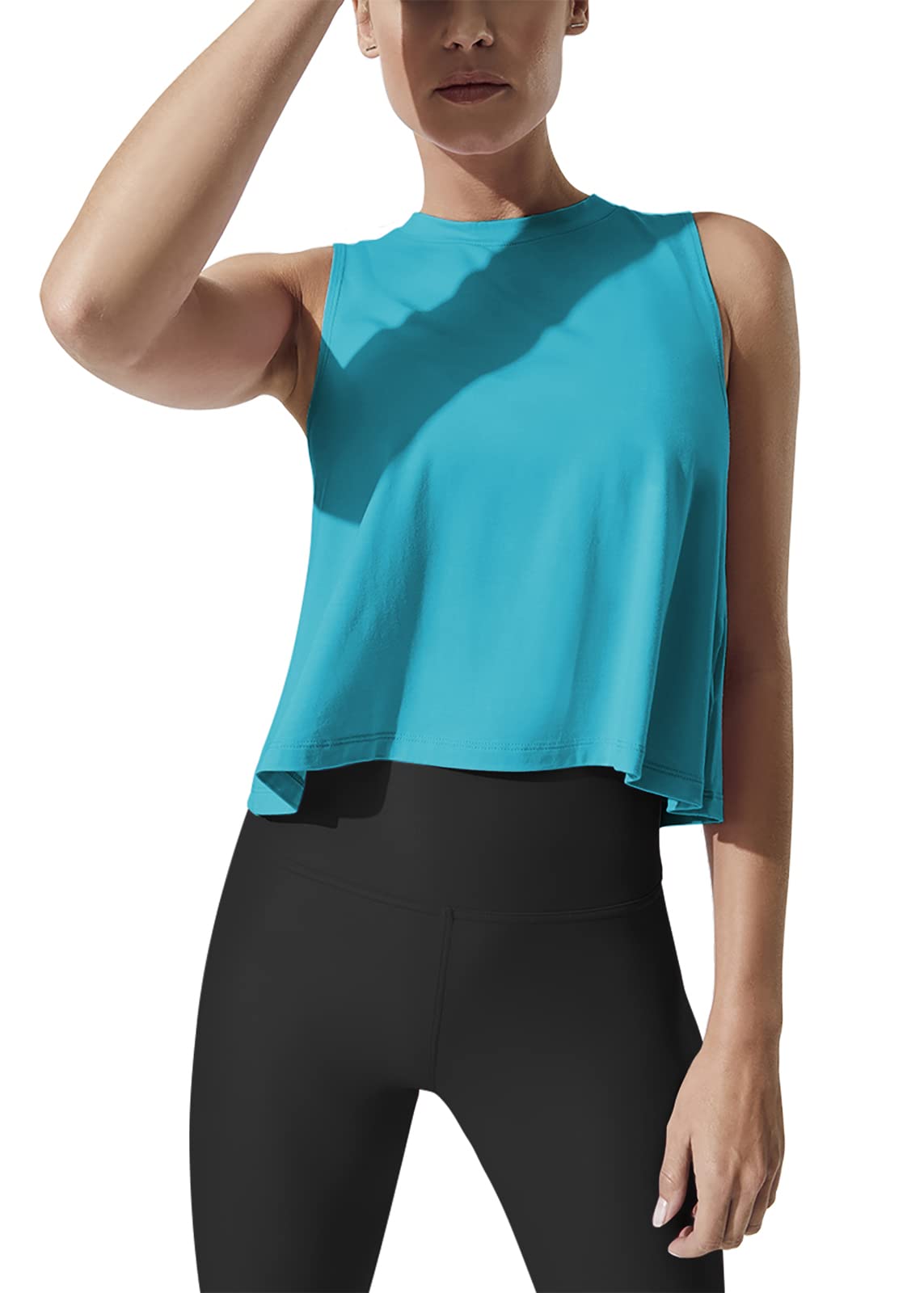 Stylish Mippo Crop Tops for Women - Breathable Workout Shirts, Flowy Cropped Tank Tops for Yoga, Gym & Summer Outfits | Perfect for Fitness, Running & Casual Wear