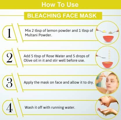 Raxon Innovation 100g Lemon Powder Face Pack for Brightening & Exfoliating - Natural Skin Care for Glowing Complexion | Perfect for Spa Day & At-Home Facial Treatments