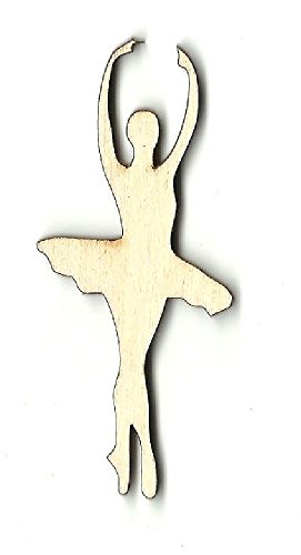 Ballerina - Laser Cut Unfinished Wood Shape SPT312 - Perfect for DIY Crafts, Scrapbooking, Home Decor, and Woodworking Projects