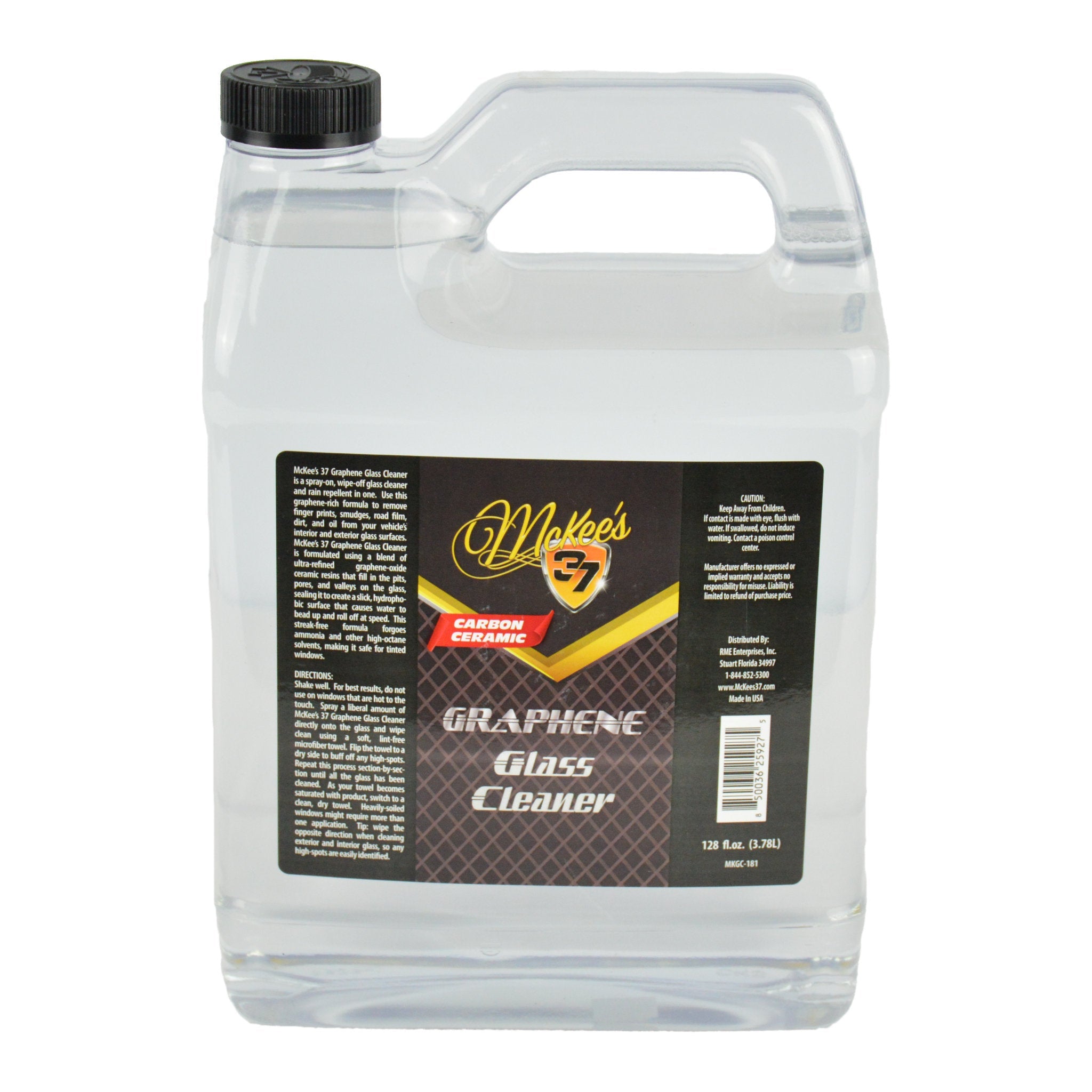 McKee's 37 Graphene Glass Cleaner - Streak-Free Auto & Home Window Cleaner Spray for Cars, Trucks, Motorcycles & Household Glass Surfaces - Safe on Tinted Windows & Mirrors
