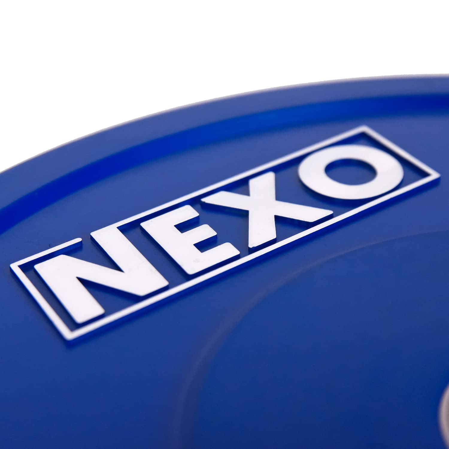 NEXO 45LB Rubber Bumper Plates Pair - Premium Matte Blue Olympic Weight Plates for CrossFit, Powerlifting & Home Gym (2x45LB) - Durable & Quiet for Garage Workouts & Commercial Gyms