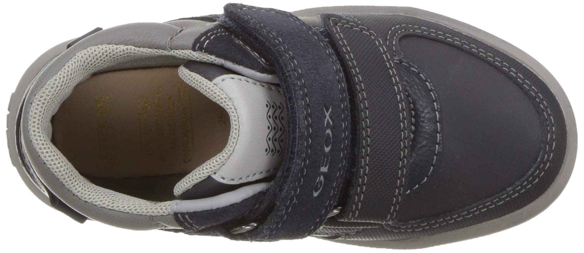 Geox Boys' Arzach High Top Velcro Sneakers - Breathable & Comfortable Kids Shoes for School, Play & Everyday Wear