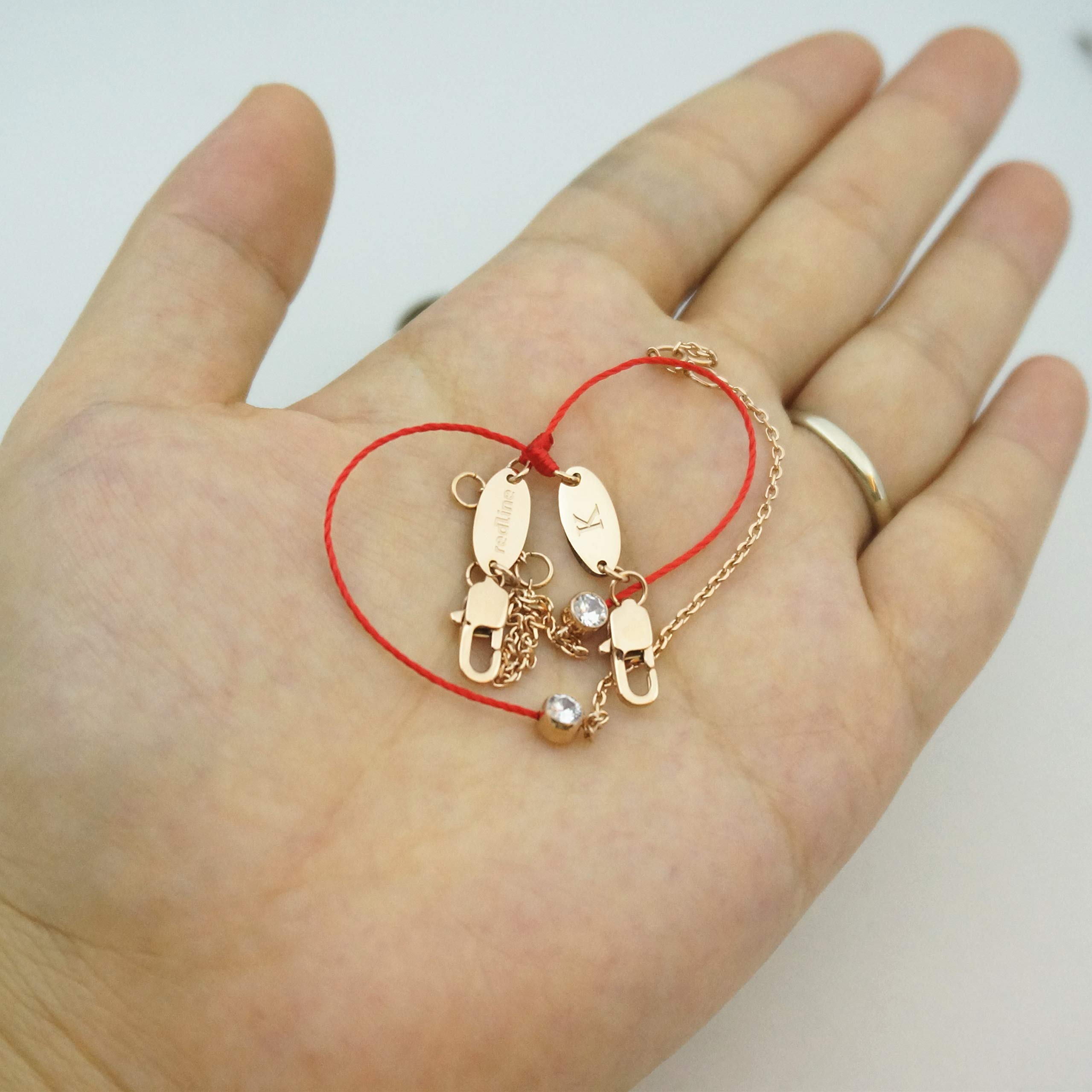 Elegant Red String Bracelet with Rhinestones - Half Rope Crystal Chain Lucky Charm Bracelet for Women | Perfect Gift for Birthday, Anniversary & Everyday Wear