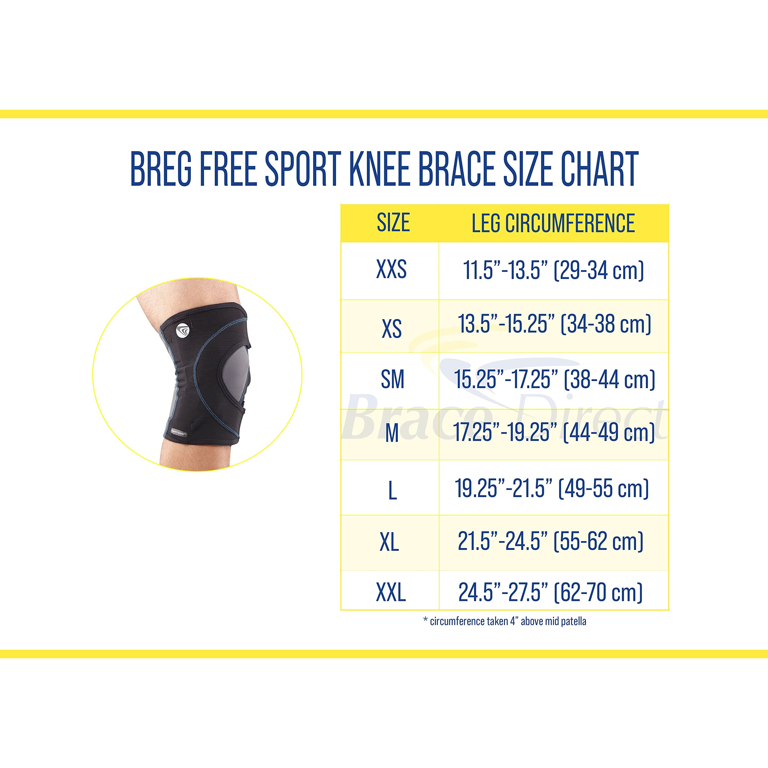 Breg FreeSport Wraparound Knee Brace for Men & Women - Small Size - Support for Running, Hiking, Sports & Active Lifestyle