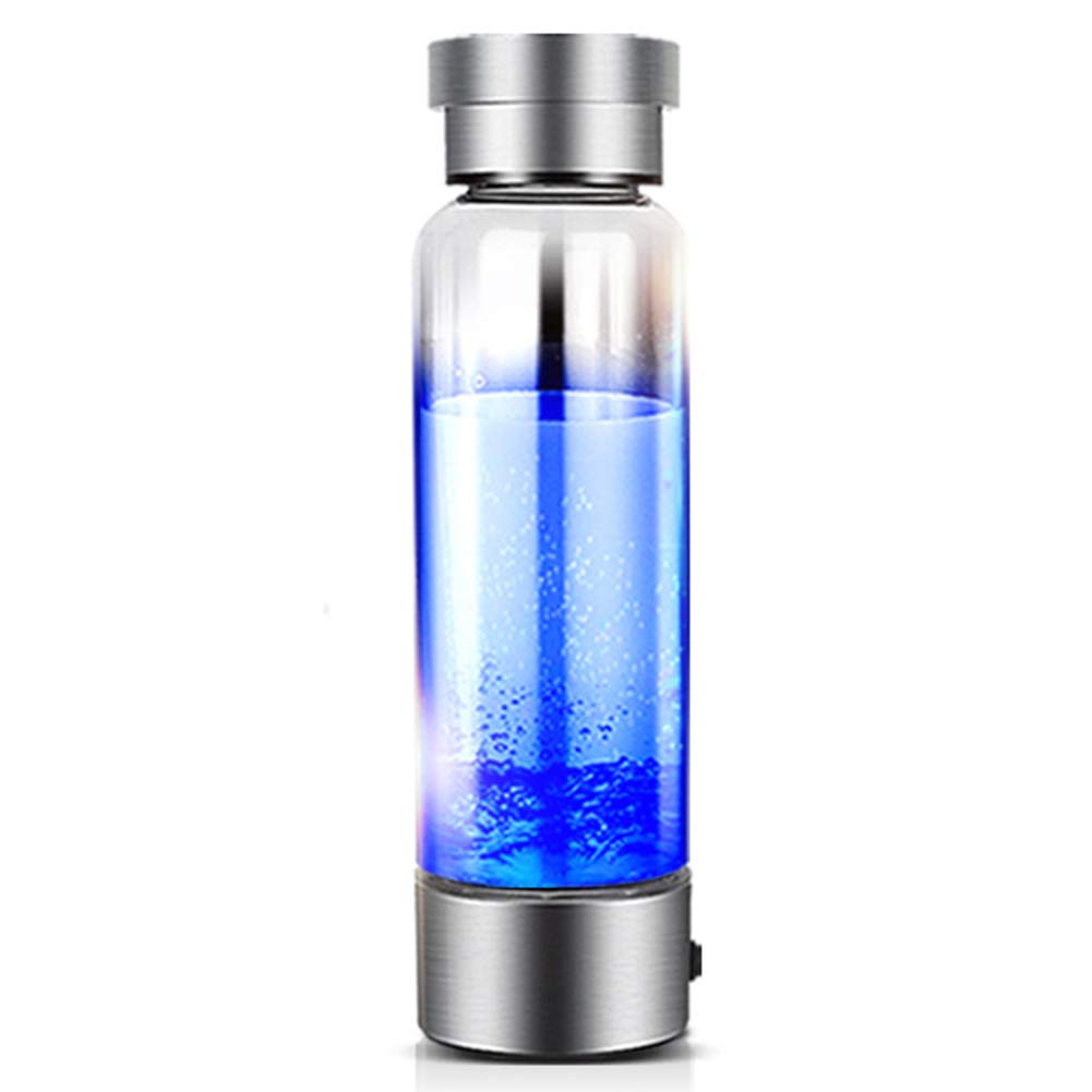 Premium Hydrogen Water Generator with SPE PEM Membrane Technology & High-Grade Titanium Plates - Anti-Aging Antioxidant Glass Bottle for Home, Office, and Travel Use