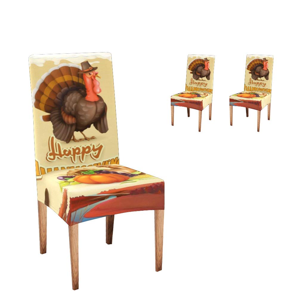 Premium CUXWEOT Dining Chair Covers Set of 2 - Soft, Comfortable Thanksgiving Slipcovers for Autumn Party Decor | Waterproof Seat Protectors for Home, Restaurant & Holiday Gatherings