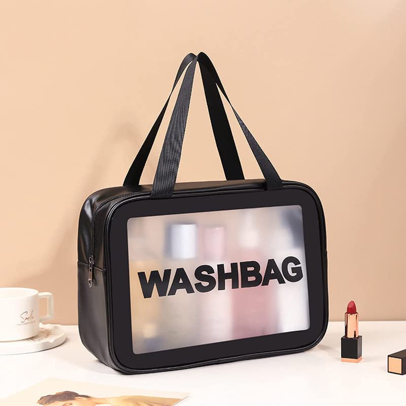 BESTDI Clear Toiletry Bag - Waterproof PVC Travel Cosmetic Organizer with Zipper for Women & Men - Perfect for Makeup, Toiletries & Travel Essentials | Ideal for Airports, Gyms & Daily Use