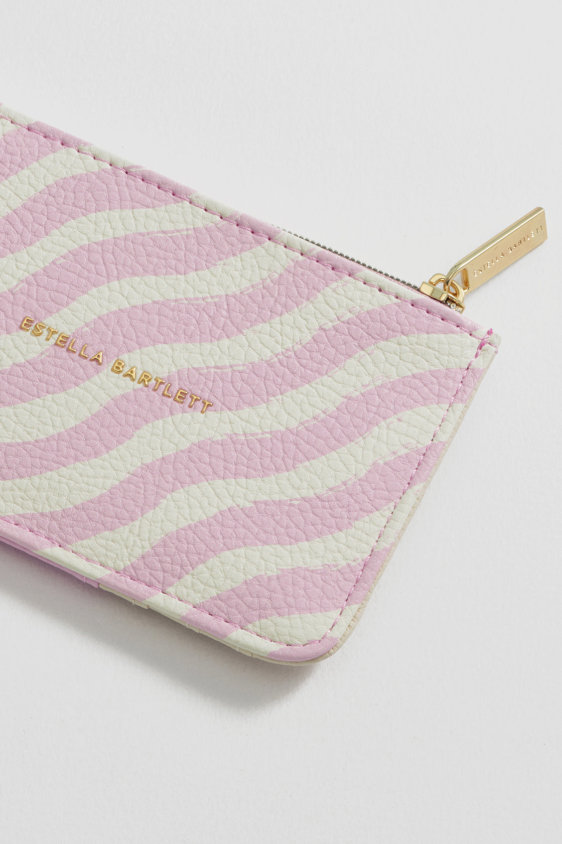 Stylish Pink Wiggle Print Card Holder Wallet - Perfect for Parties, Travel & Everyday Use