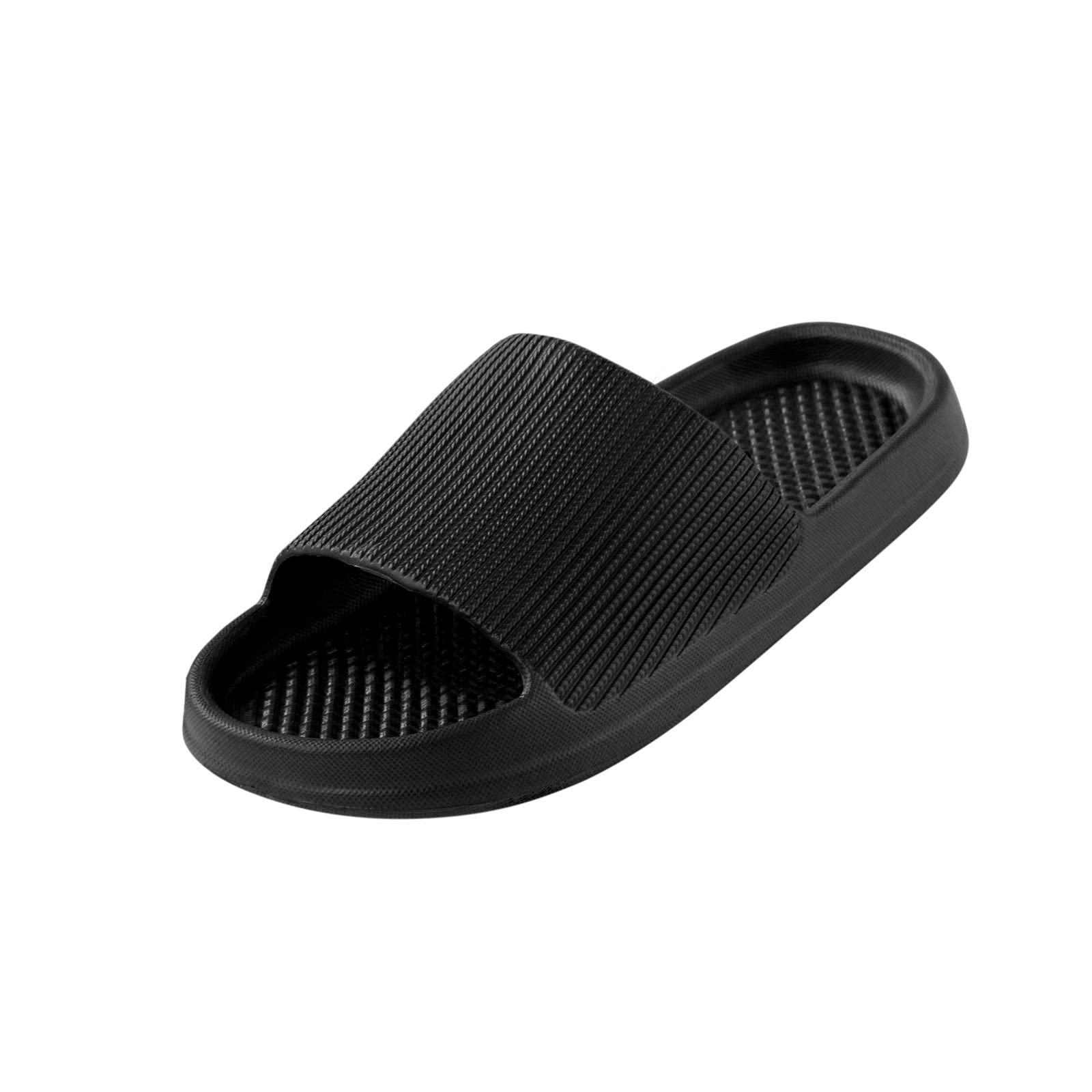 MITCOWBOYS Comfortable Non-Slip Platform Slides - Pillow Cushion Sandals for Women & Men | Indoor/Outdoor Shower Slippers, House Shoes, Spa, Beach, Pool, Lounge Wear (Plus Size Available)