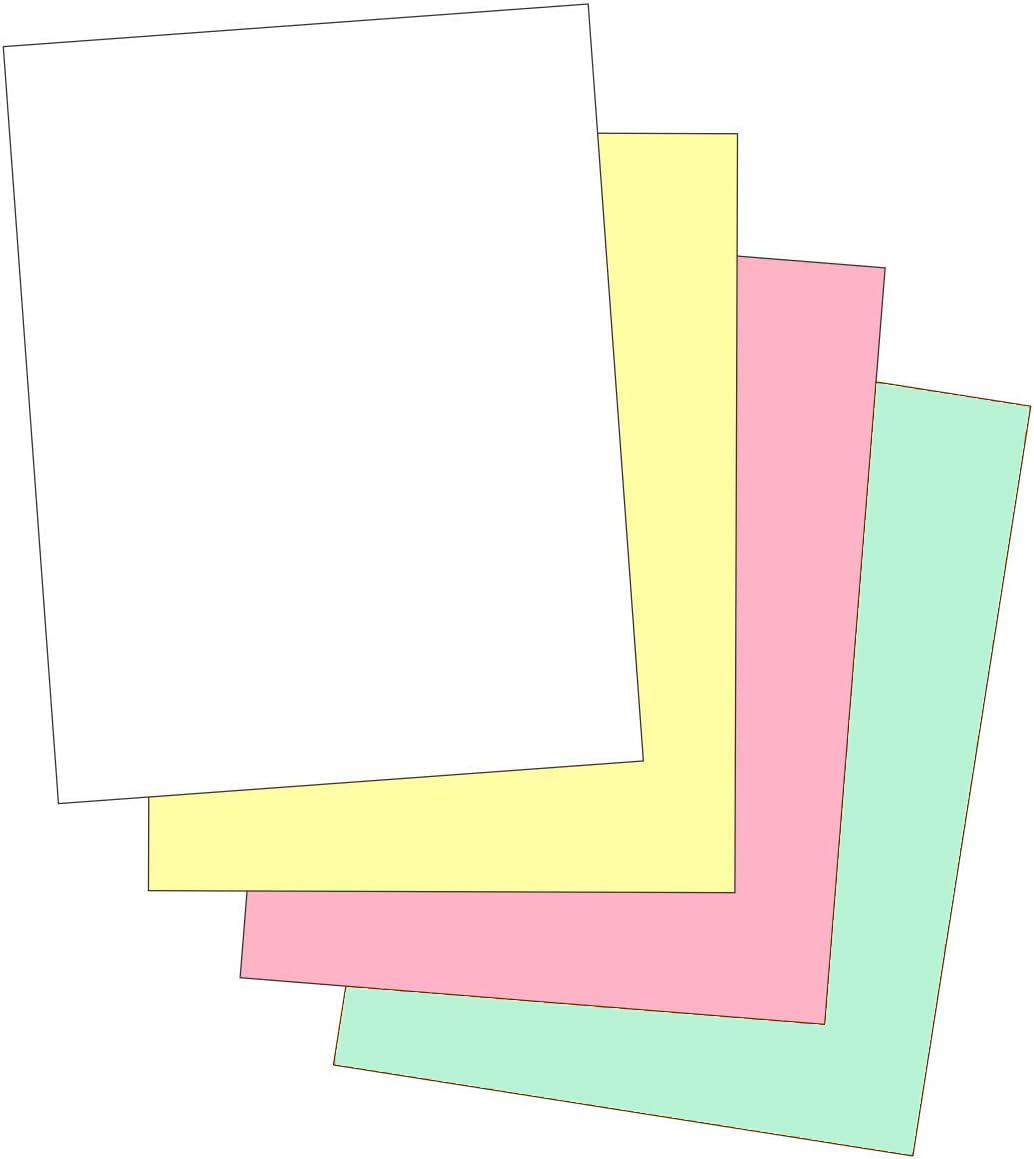 Premium 4-Part Plain Collated Color Paper for Laser & InkJet Printers - Multipurpose Copy Paper for Invoices, Receipts & Office Documents (Case Pack)