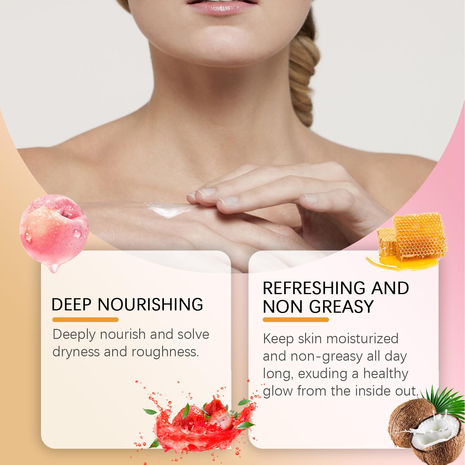 Easy Glow Vitamin C Body Lotion - Brightening & Firming Moisturizer for Radiant Skin | Mild Skin Whitening Cream with Hydrating & Lifting Benefits | Perfect for Daily Use, Night Routine & Post-Sun Care
