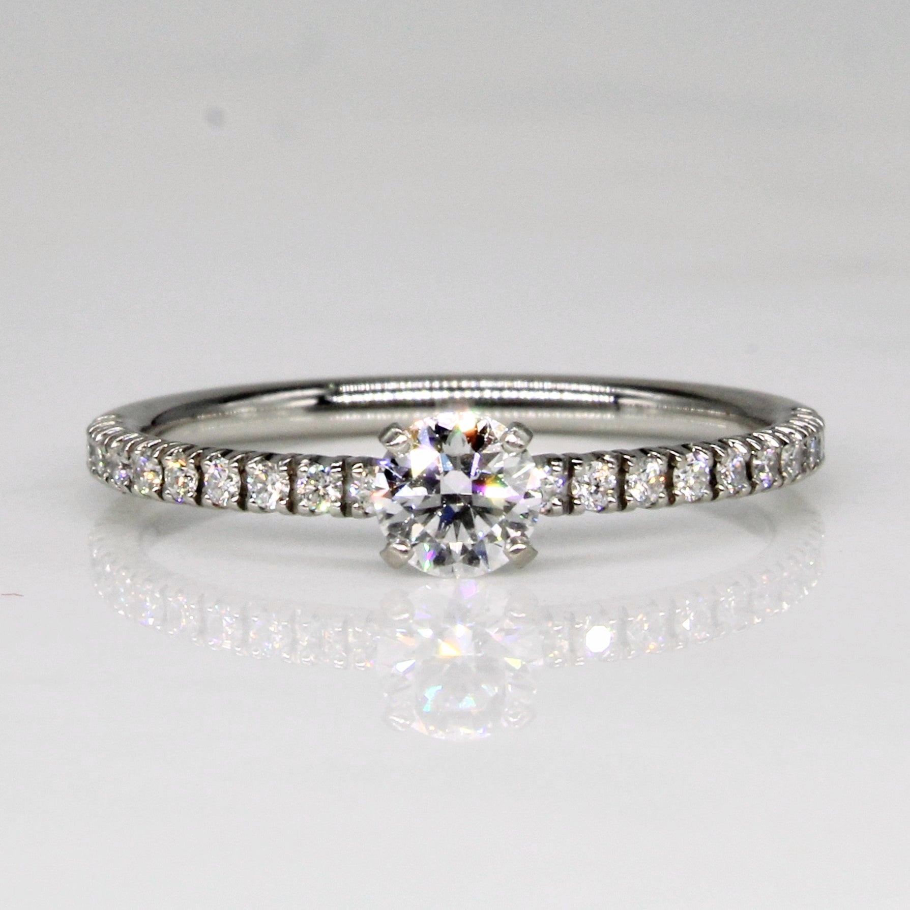 GIA Certified 0.32ctw Diamond Ring - Etincelle De Cartier Style | Size 4.75 | Elegant Engagement & Wedding Jewelry for Women