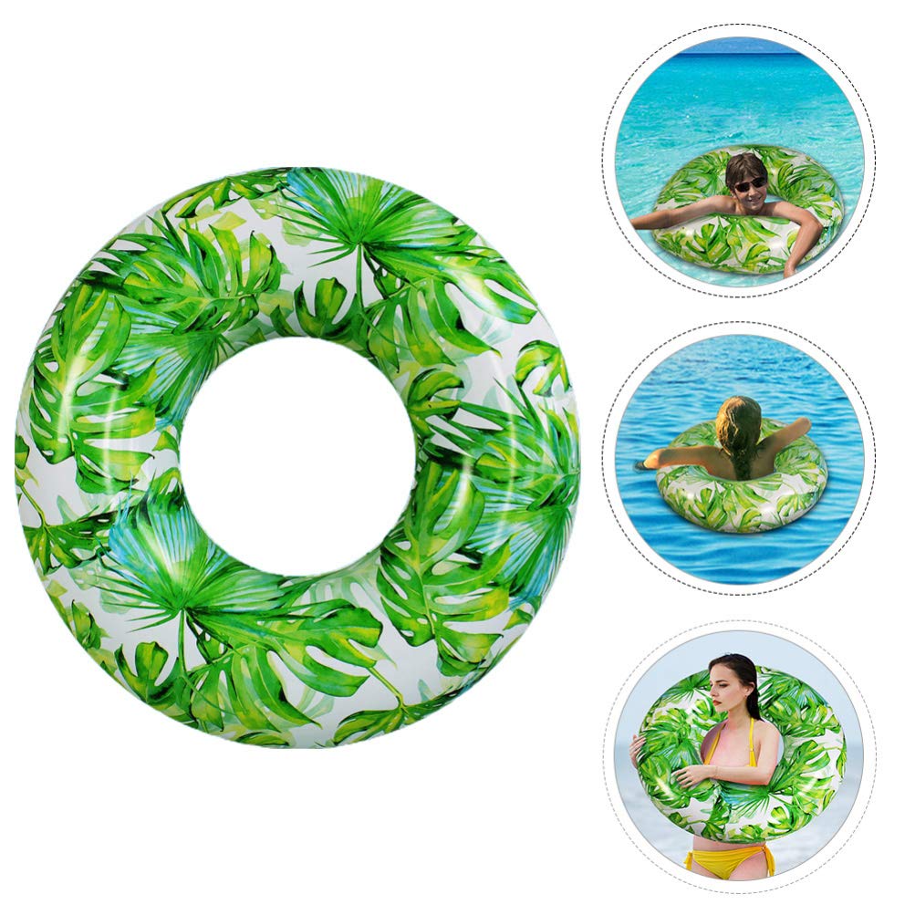 jojofuny Monstera Palm Leaves Pool Tubes - 90cm Large Inflatable Swim Floaties for Adults & Kids, Tropical Hawaiian Summer Luau Party Decor, Pool Party Photo Props, Beach Vacation & Backyard Pool Relaxation