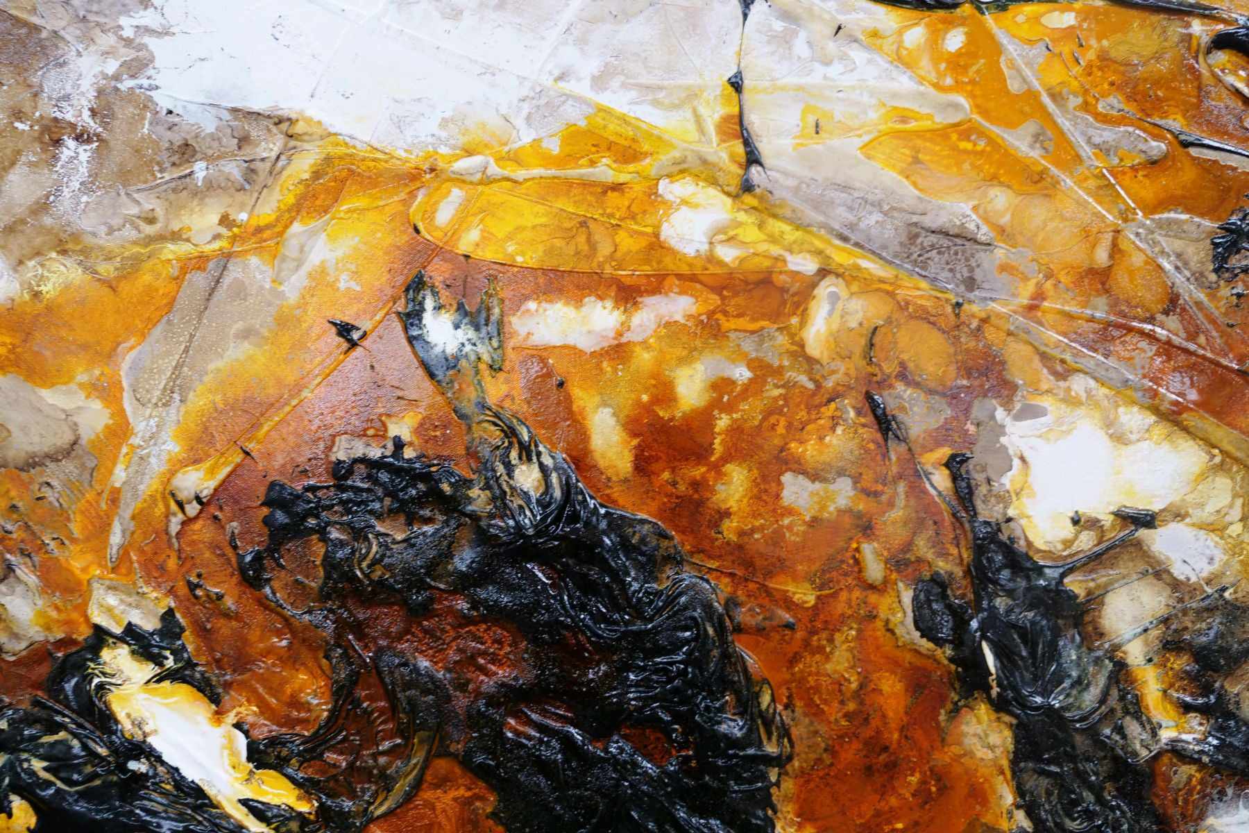 240cm x 100cm Rust Sienna Textured Abstract Canvas Wall Art - Modern Handmade Painting for Living Room, Bedroom & Office Decor