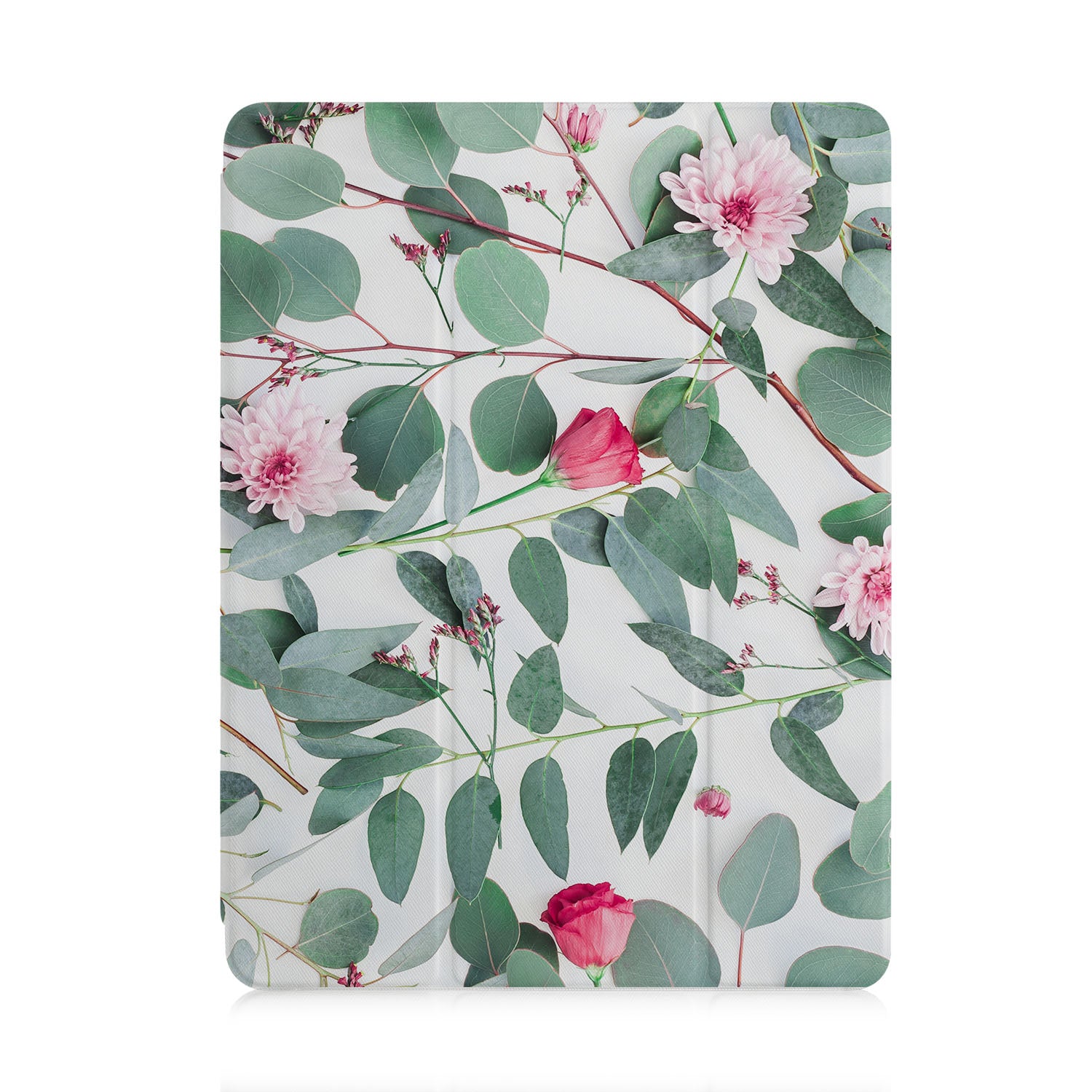 Premium iPad Trifold Case with Flat Flower Design - Slim Protective Cover for iPad Air/Pro (6th/5th/4th Gen) - Perfect for Work, Travel & Daily Use