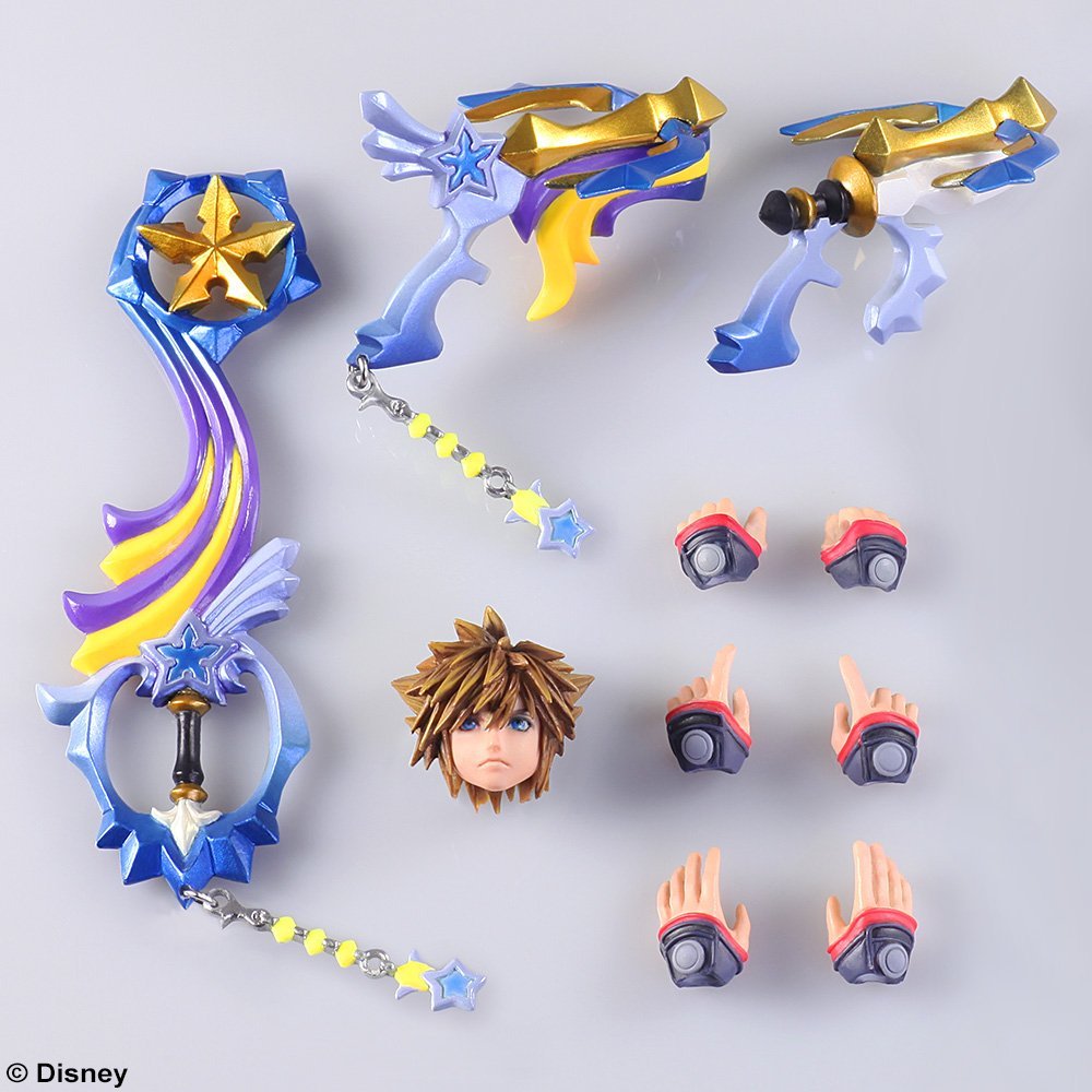 Bring Arts Kingdom Hearts III Sora Action Figure by Square Enix - Collectible Anime Character Model for Display, Gaming Room Decor, and Gift for Fans