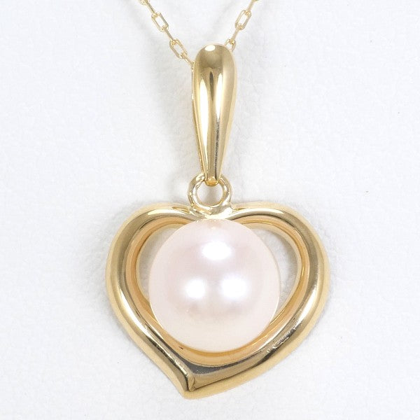 18K Yellow Gold Pearl Necklace for Women - Elegant Pearl Jewelry Gift for Wedding, Anniversary & Special Occasions