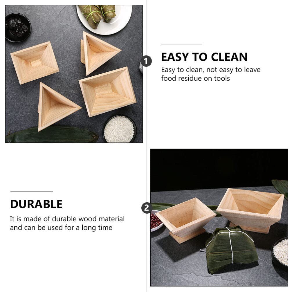 Premium Hemoton Gummy Molds - Square Onigiri & Rice Pudding Baking Molds for DIY Cooking | Traditional Zongzi Maker for Dragon Boat Festival | Wooden Musubi Mold for Rice Dumplings & Asian Desserts | Perfect for Home Baking, Party Snacks & Cultural Celebrations