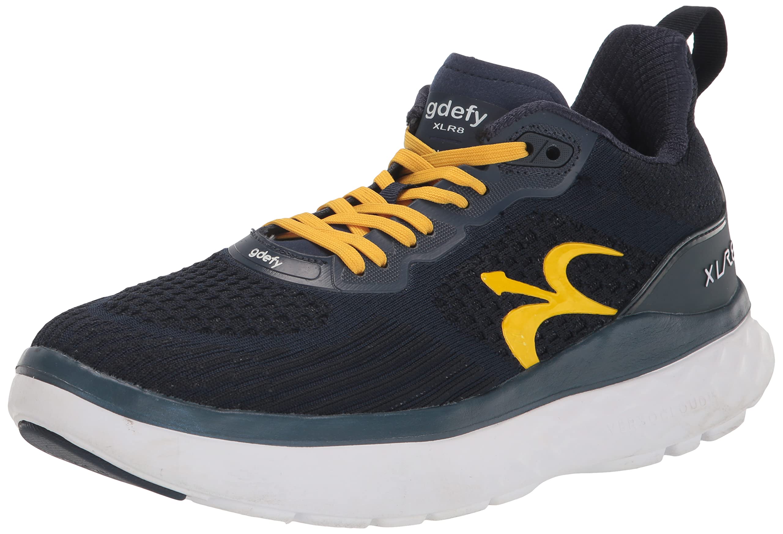 G-DEFY XLR8 Men's Supportive Running Shoes with VersoShock Technology - Arch Support & Pain Relief for Prolonged Standing/Walking - Diabetic & Wide Width Options - Includes Free Custom Orthotics - Perfect for Jogging, Workouts & All-Day Comfort
