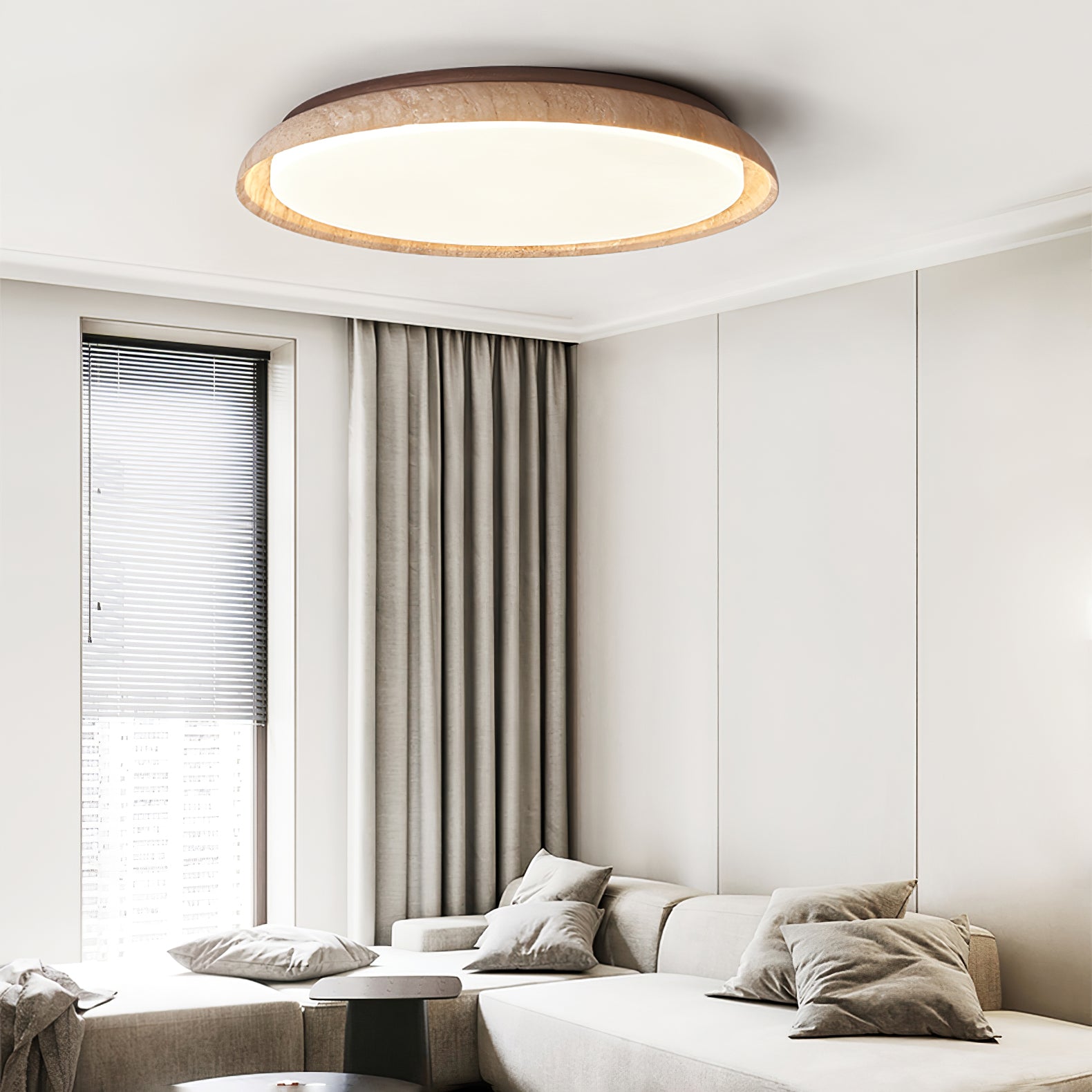 Aureum Edge Modern Ceiling Light Fixture - Sleek LED Lighting for Living Room, Bedroom, and Dining Area - Energy Efficient Home Decor
