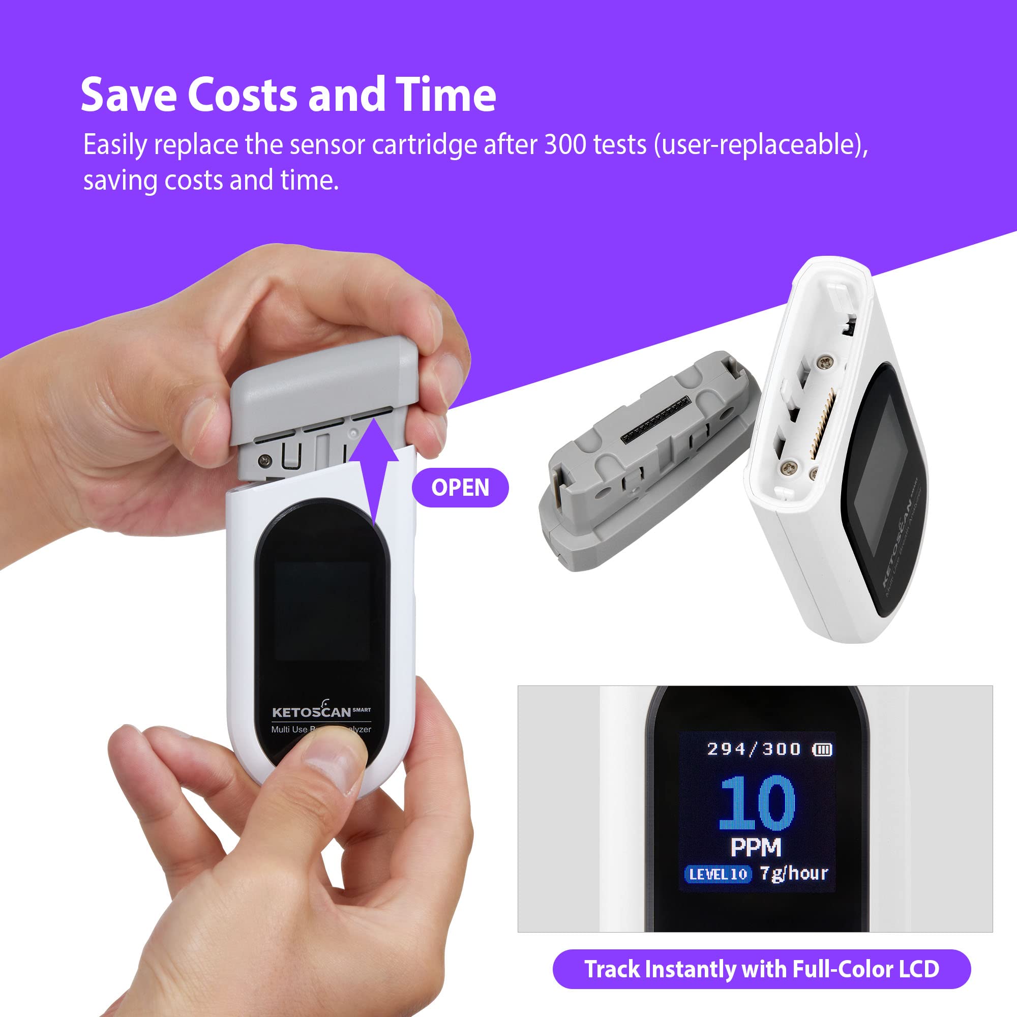 KETOSCAN SMART Breath Ketone Meter - HSA/FSA Eligible Ketosis Monitor for Low Carb & Keto Diet | Track Fat Metabolism & Fitness Goals | Perfect for Weight Loss, Ketogenic Diet & Health Tracking