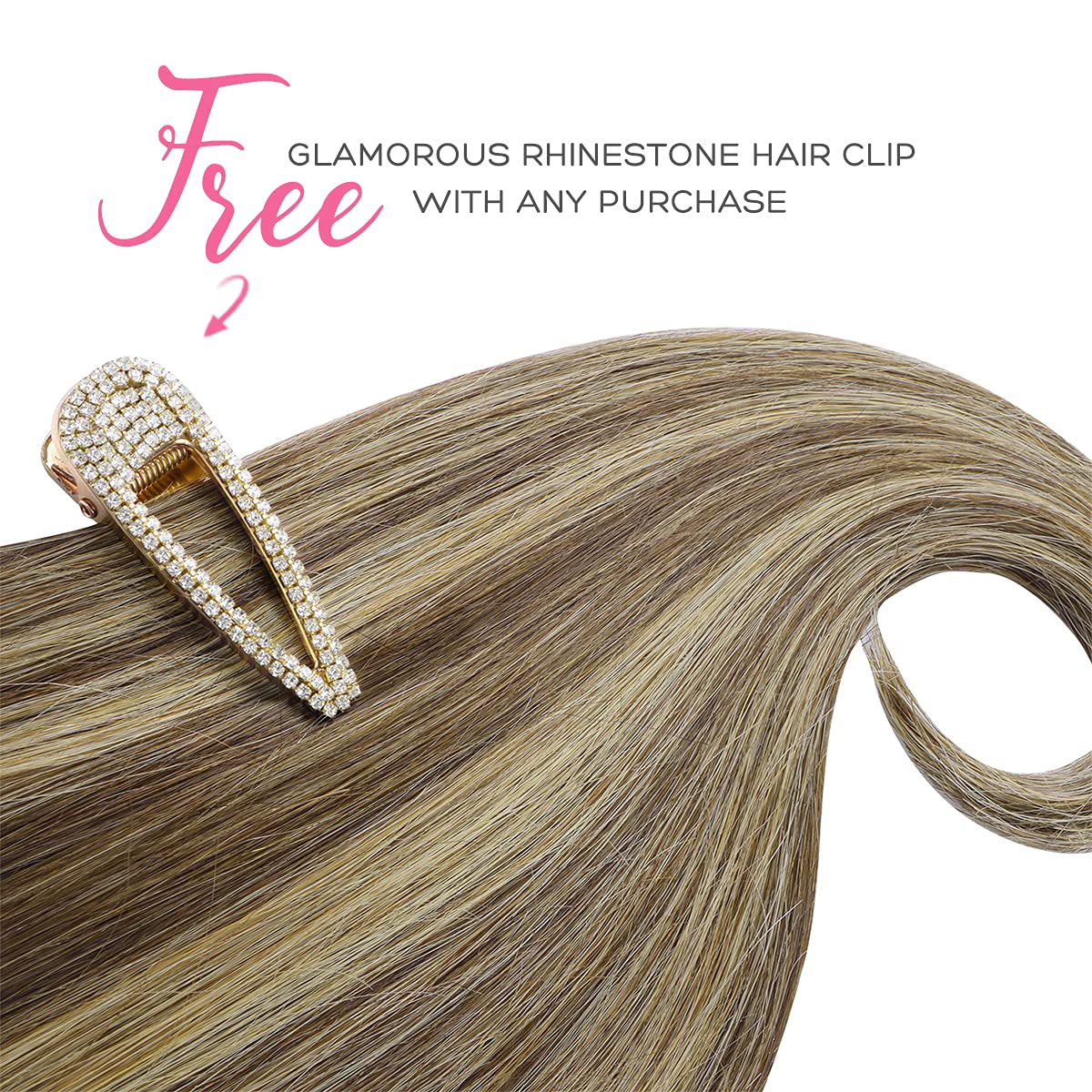 Marat 20-Inch Wire Hair Extensions – 110g Balayage Chocolate Brown to Honey Blonde Remy Human Hair with Invisible Fish Line | Real Human Hair Extensions for Everyday Wear, Parties & Special Occasions
